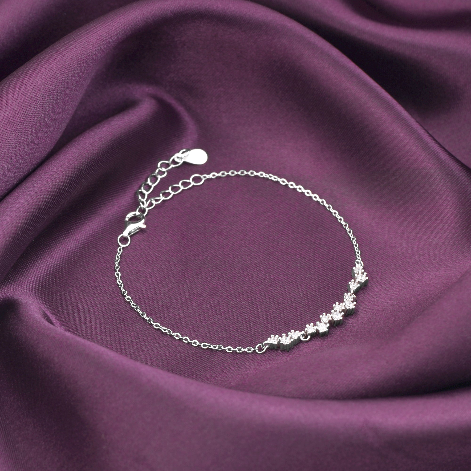 GIVA Jewellery Silver Beautiful Glittering Bracelet - view 2