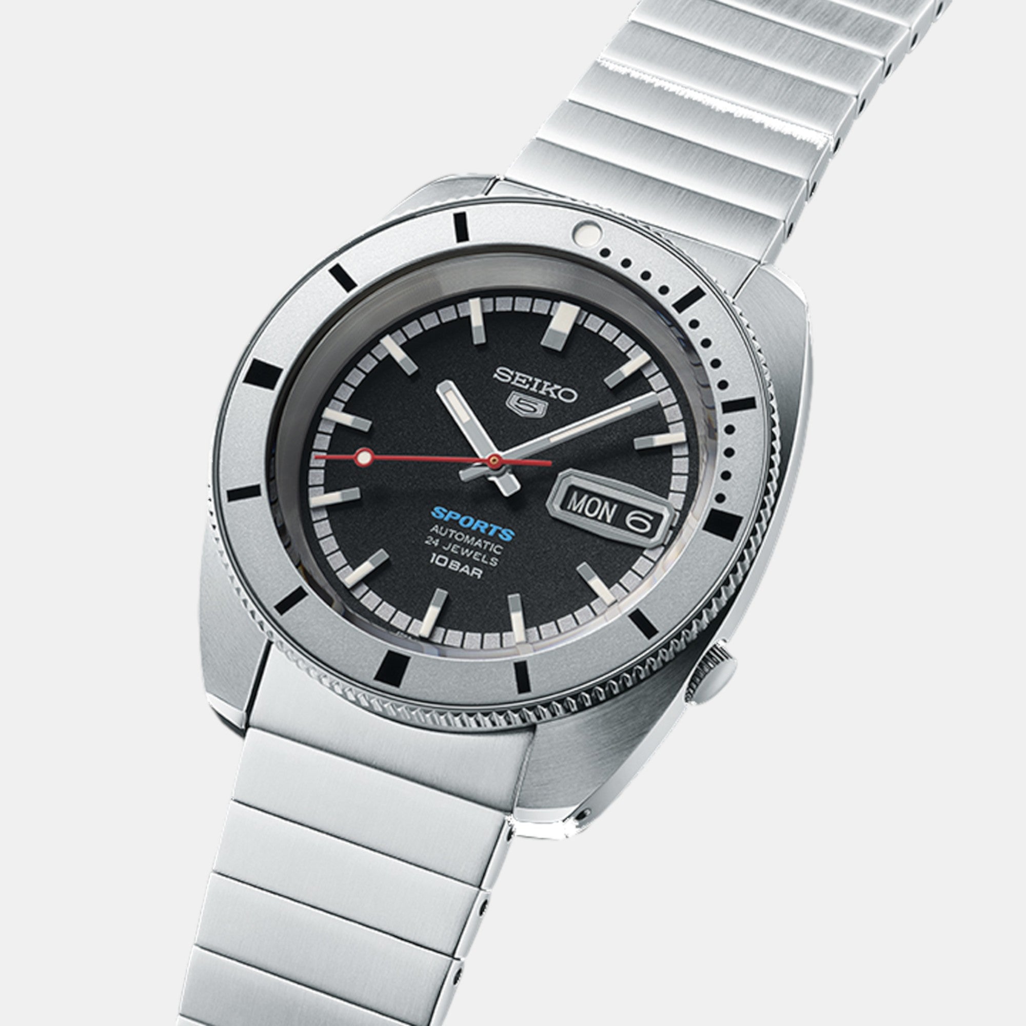 Seiko 5 Sports Pepper Black 1968 Recreation Limited Edition Men Automatic Black Dial Analog Stainless Steel Watch SRPL05K1 - view 2