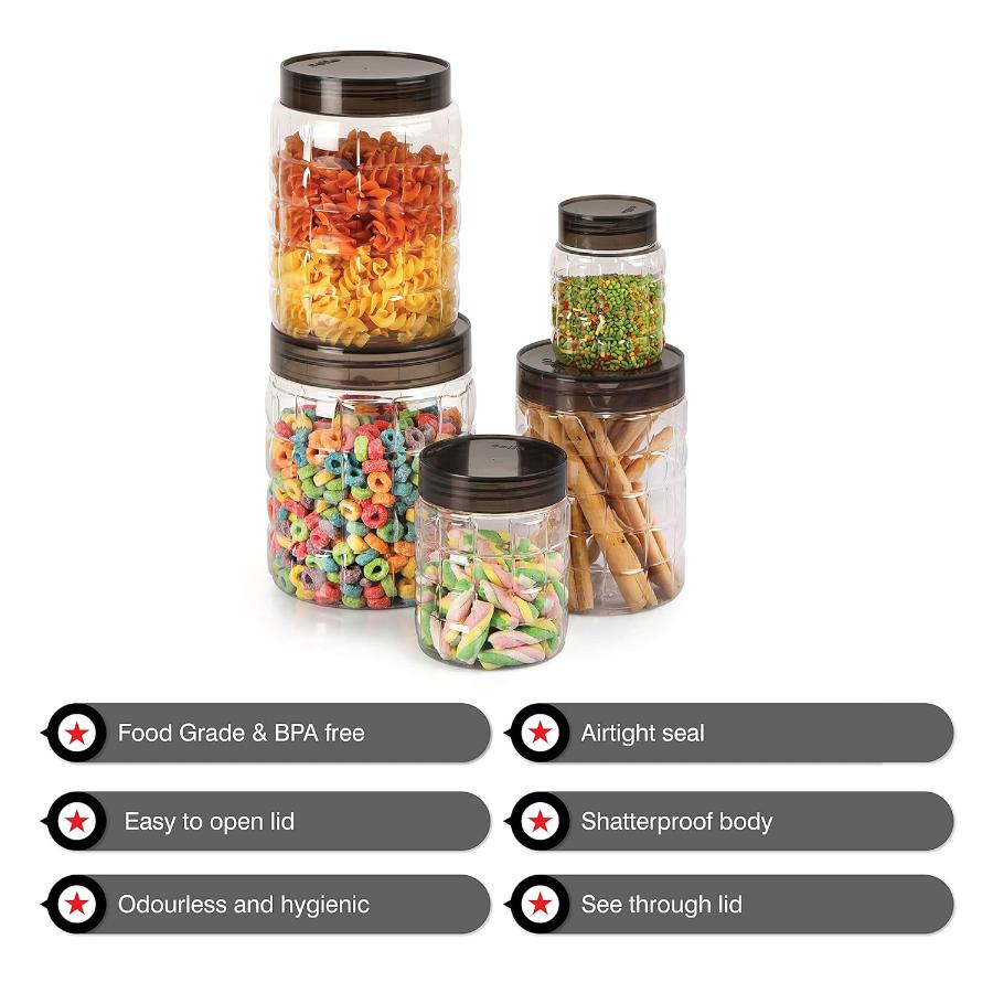 Cello Checkers PET Container, Set of 18, Assorted Size - view 2