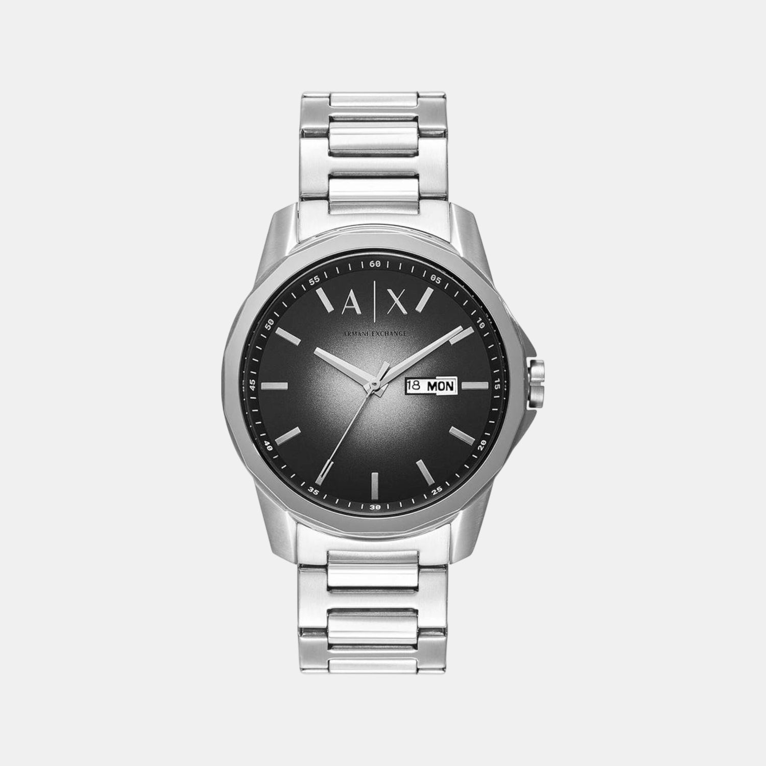 Armani Exchange Banks Men Quartz Grey Dial Analog Stainless Steel Watch AX1764