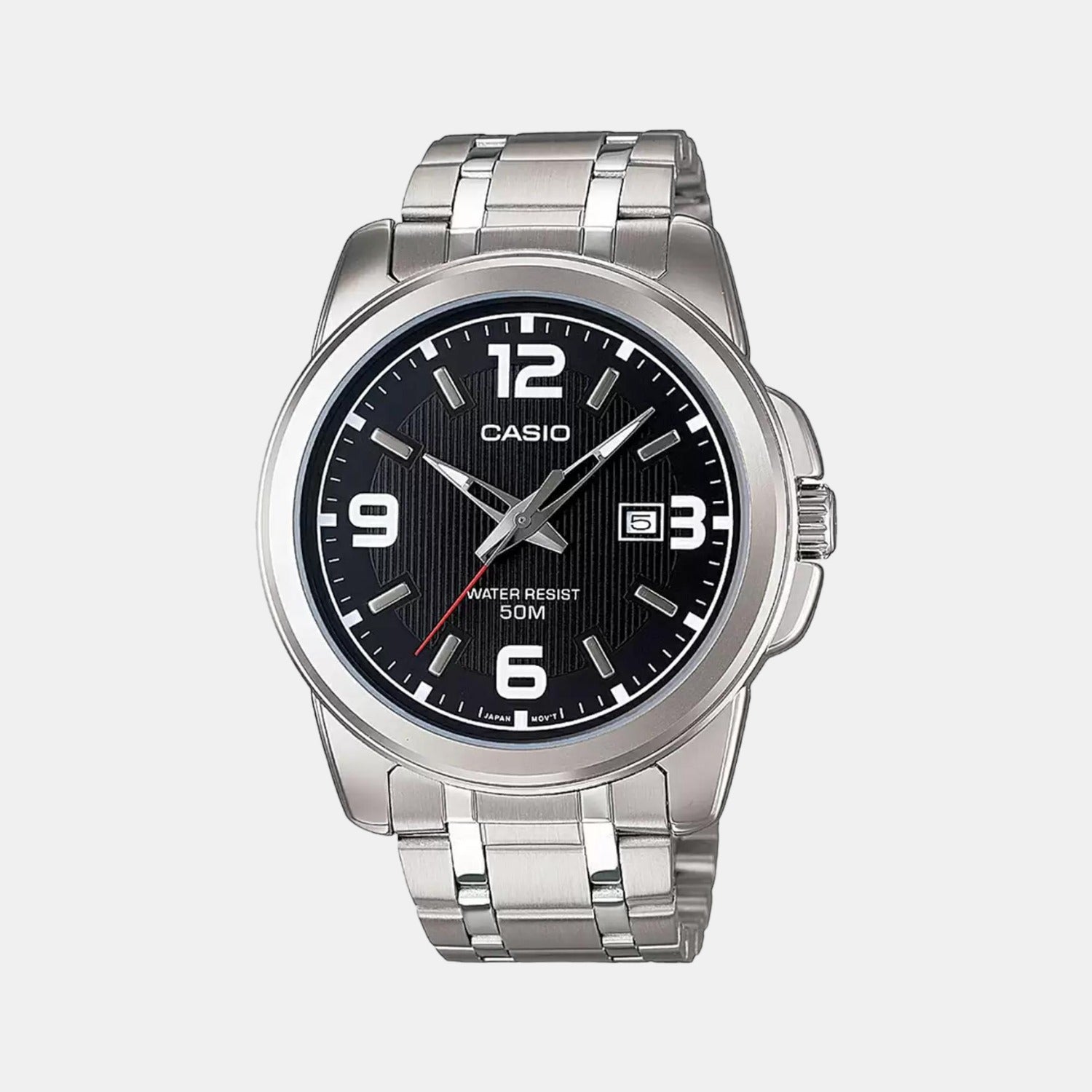 Casio Enticer Men Quartz Black Dial Analog Stainless Steel Watch A550