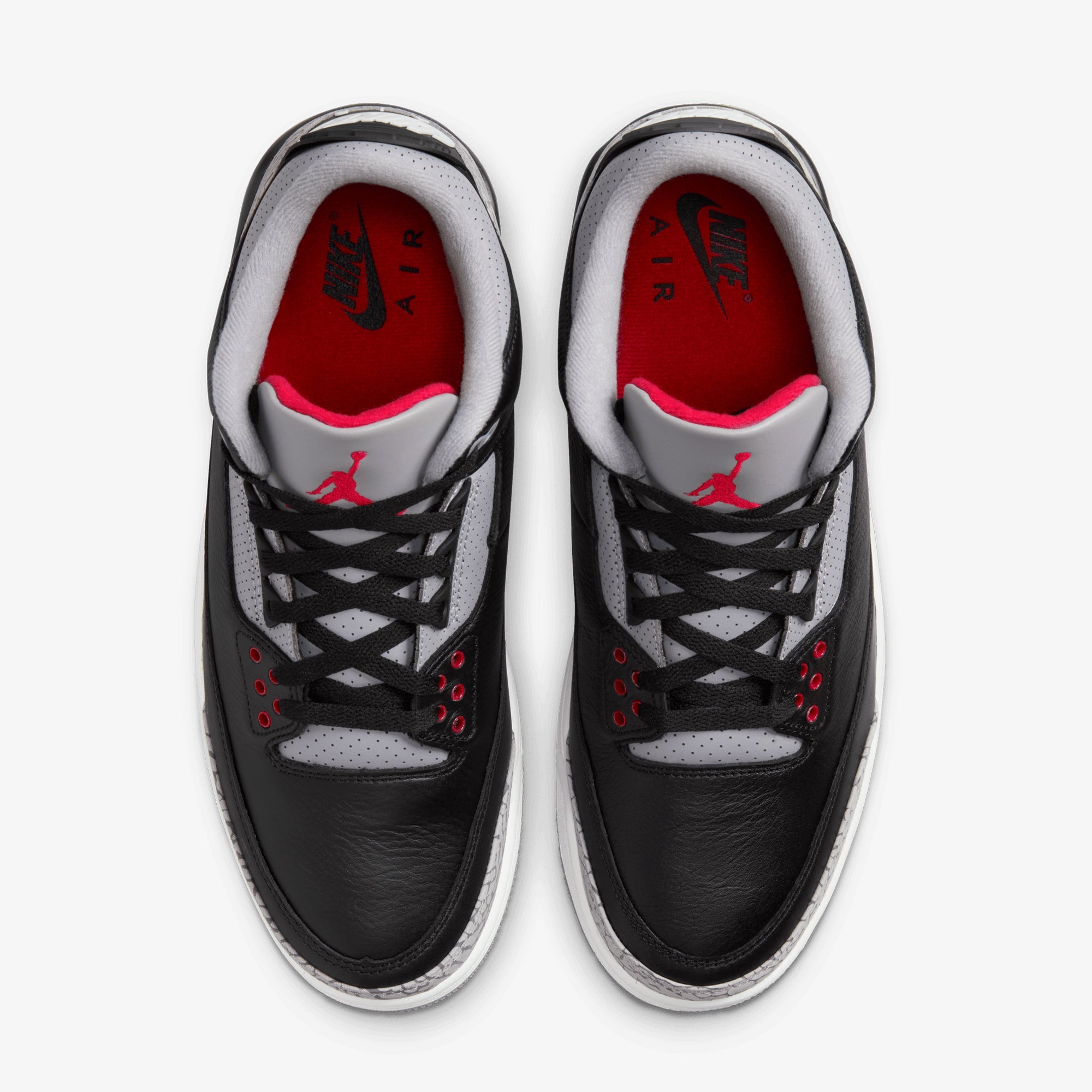 Jordan | AIR JORDAN 3 RETRO { BLACK/FIRE RED-CEMENT GREY-SUMMIT WHITE - view 2
