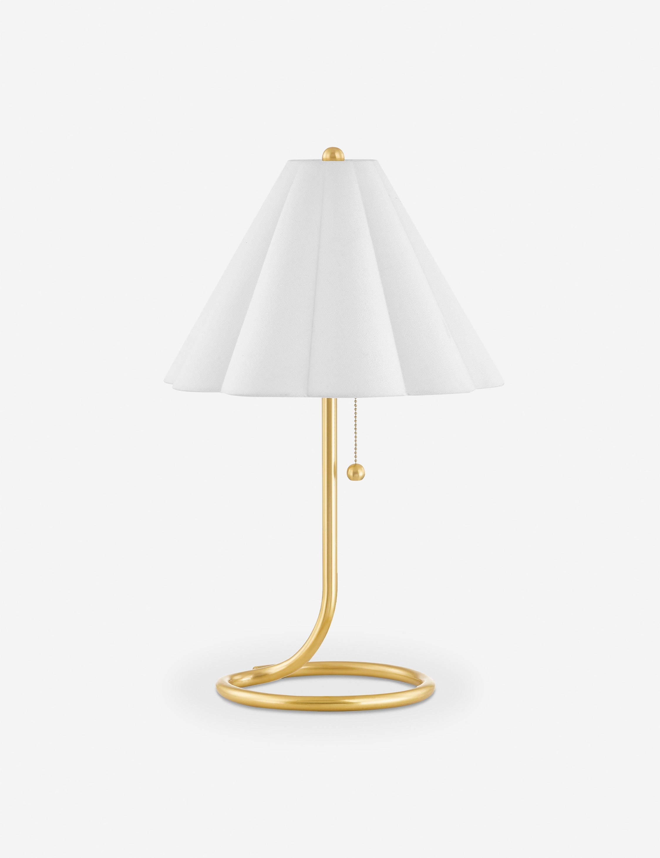 Lulu and Georgia Primrose Table Lamp – Antique Brass