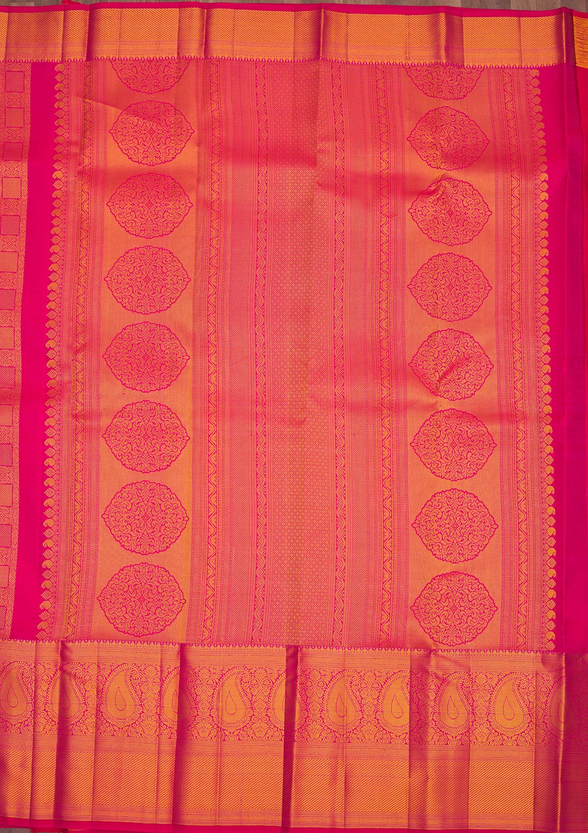 Koskii Onion Pink Zariwork Pure Silk Saree – Women's - view 5