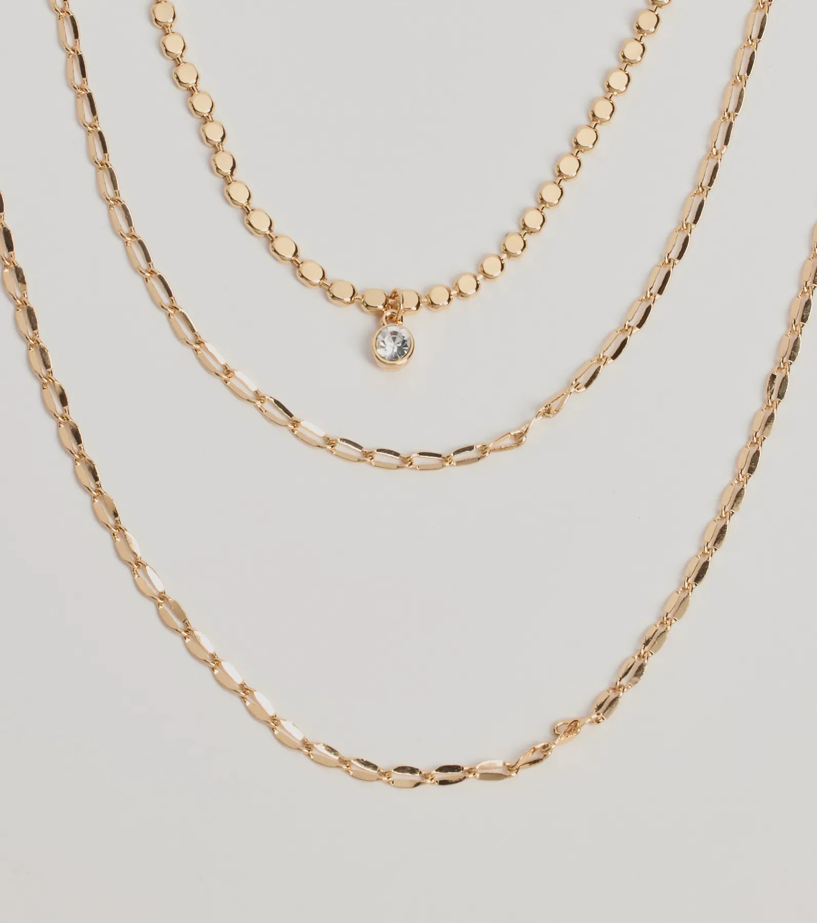 Windsor Layered Radiance Rhinestone Necklace – GOLD