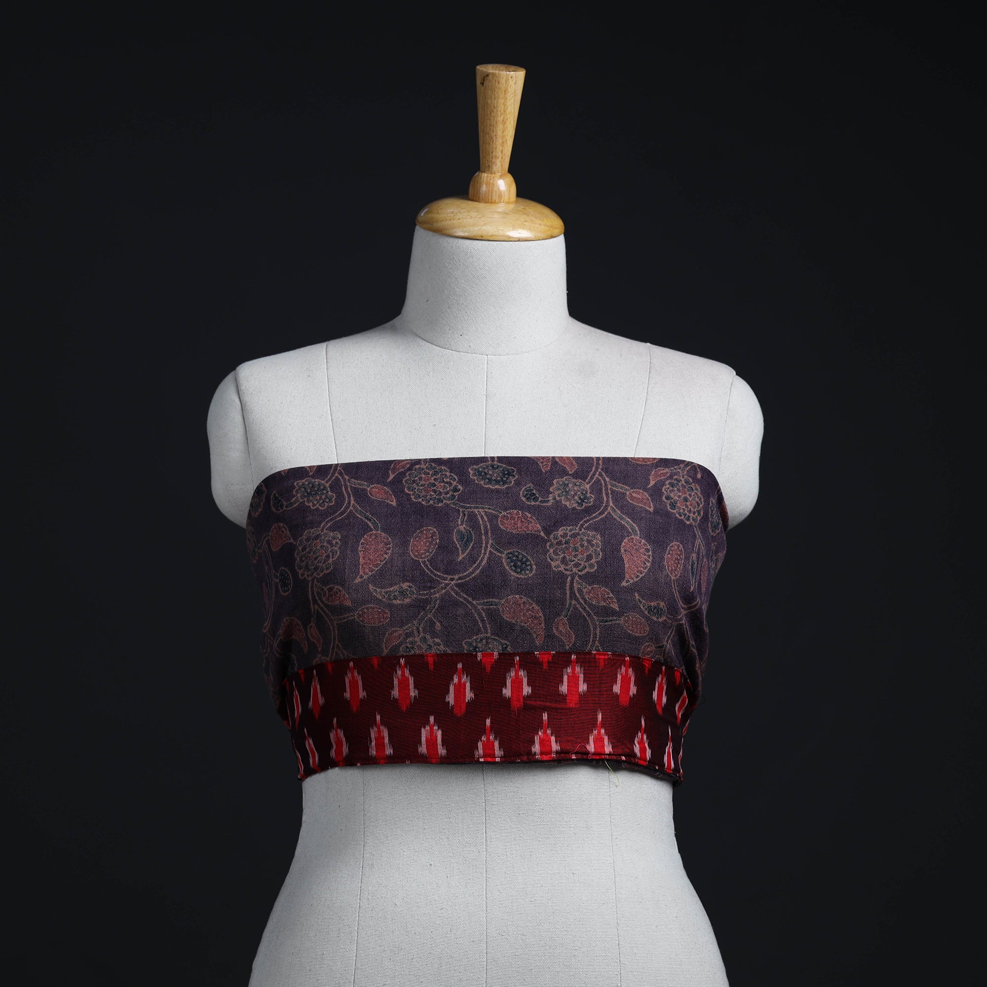 NOORI BAZAR Brown - Block Print Woollen Ajrakh Blouse Piece 57
