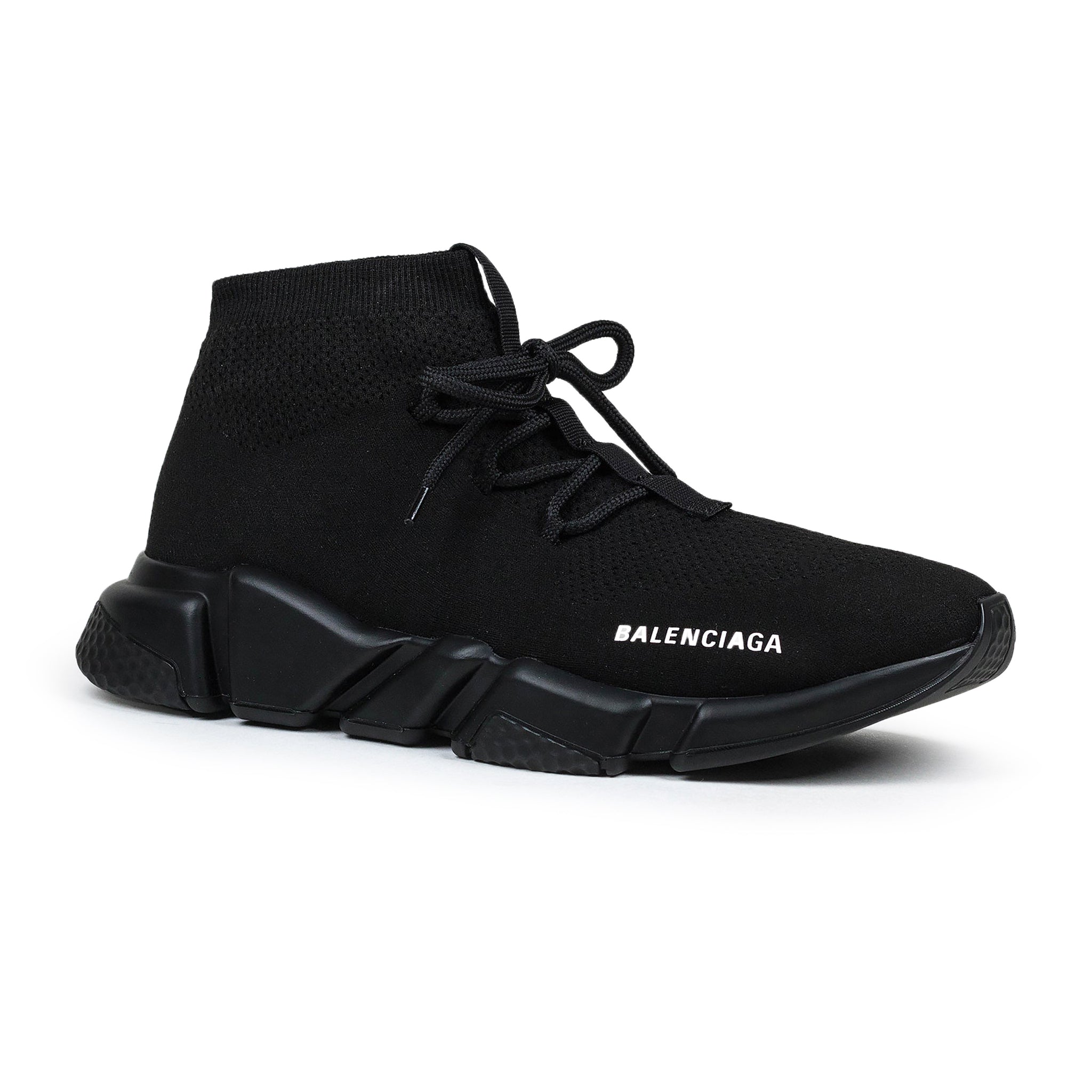 Balenciaga Speed Knit Lace Sock Triple Black (W) - view 2