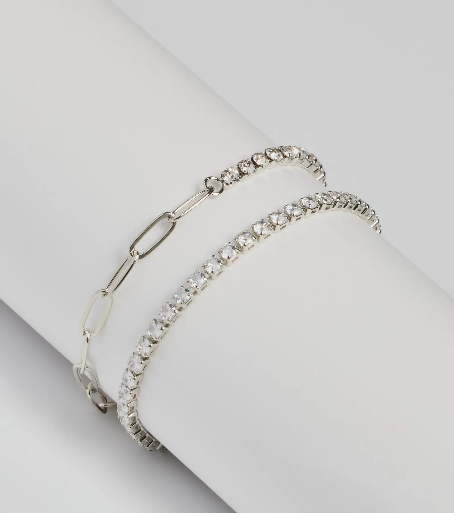 Windsor All The Luxe Two-Pack Bracelet Set – SILVER