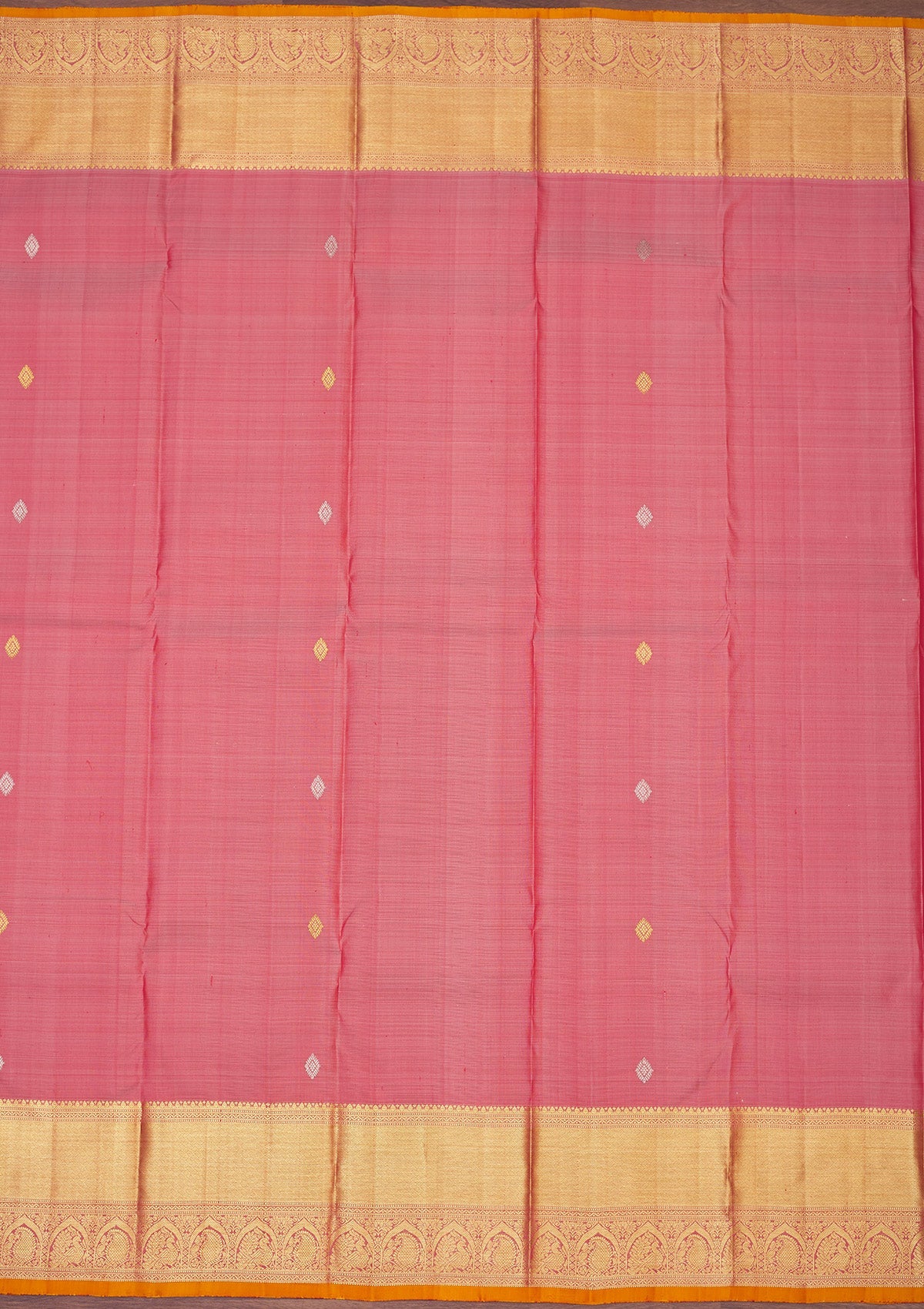 Koskii Light Brown Zariwork Pure Silk Saree – Women's - view 6