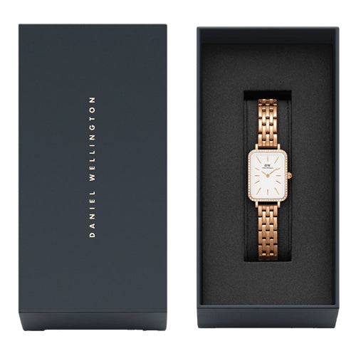 Daniel Wellington Quadro Lumine Bezel 5-Link Melrose White Dial Women 20*26mm DW00100672 - view 3