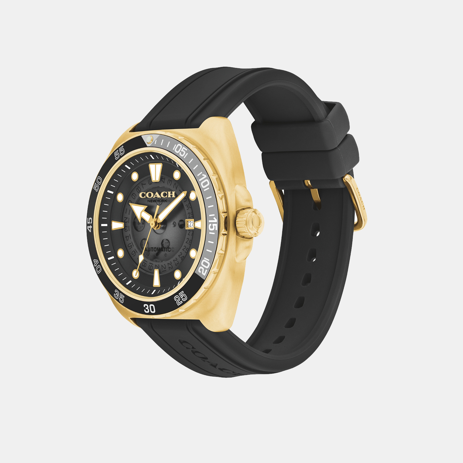 Coach Charter Men Automatic Black Dial Analog Silicone Watch 14602718 - view 2