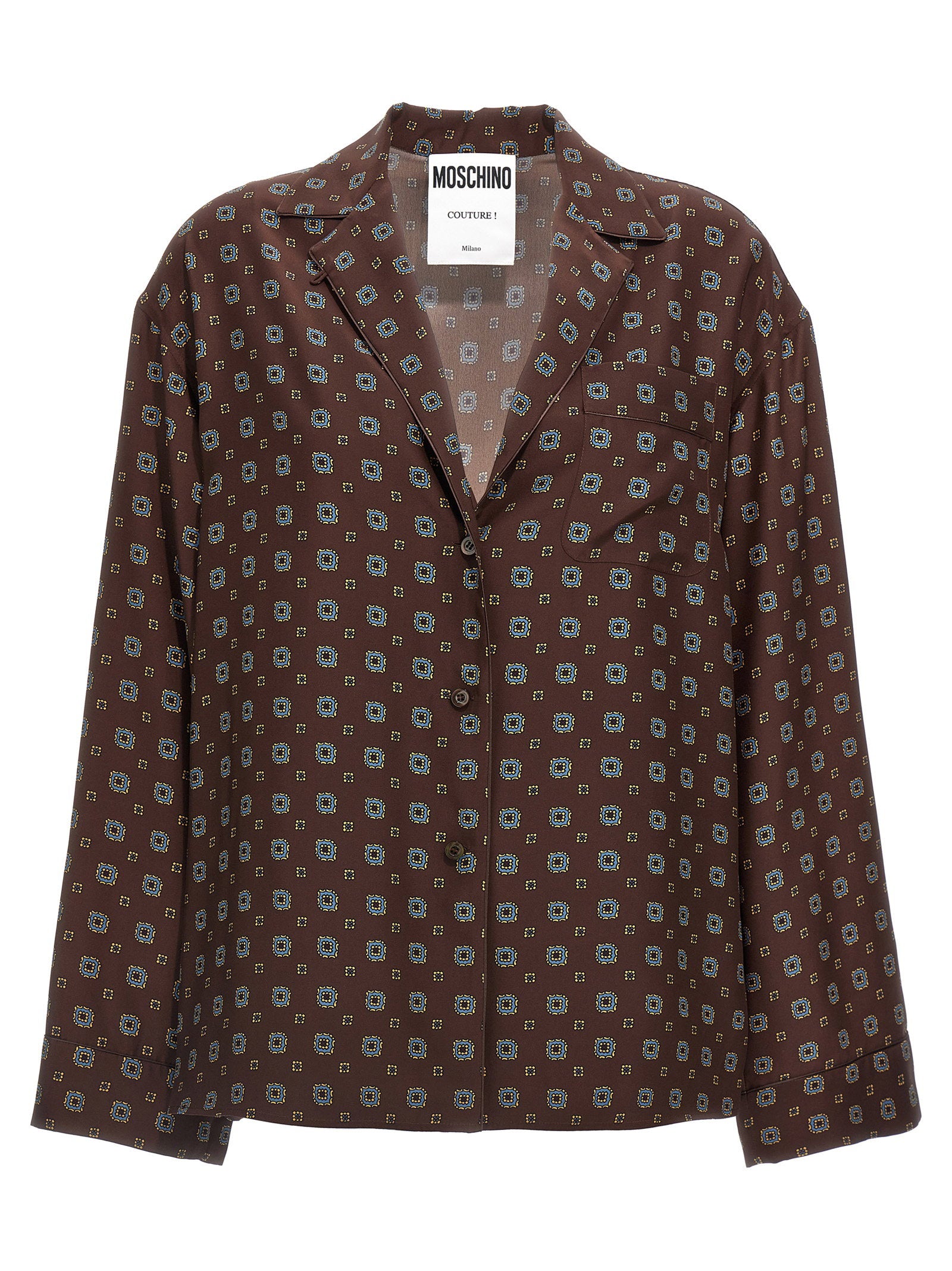 Moschino Patterned Shirt – 100% silk