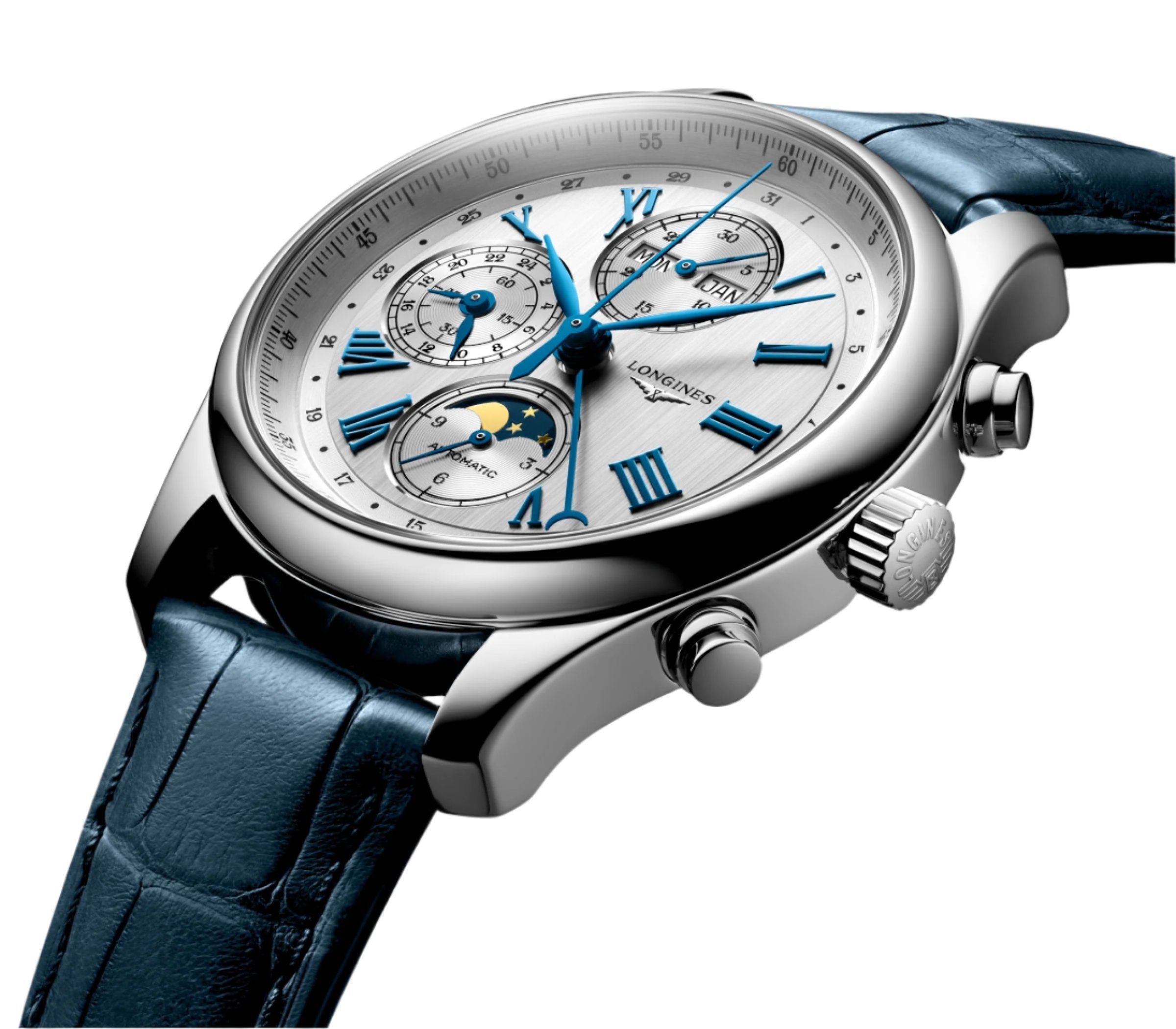 Longines Master Chrono Moonphase Silver Dial Men 42mm - view 2