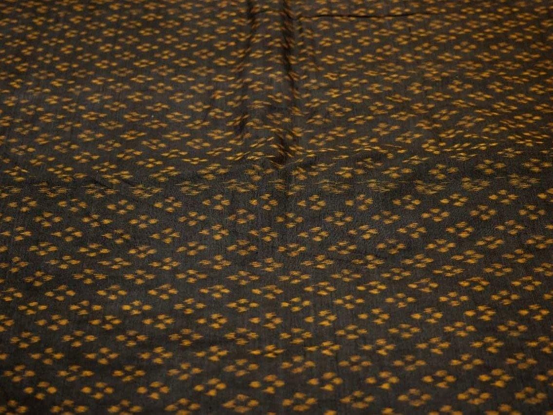 IndianVillèz Black and Yellow Motif Cotton Ikat Fabric - view 2