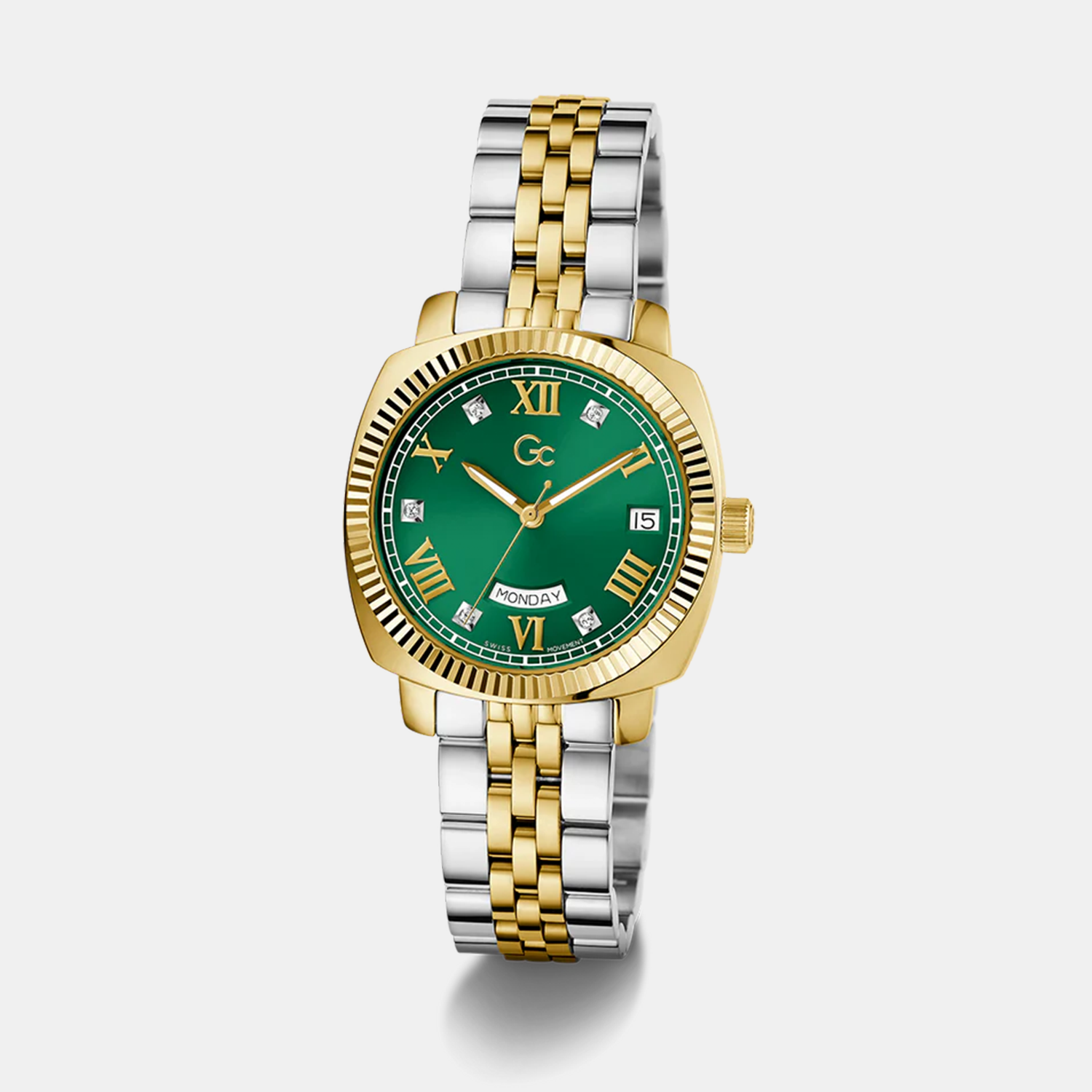 GC Flair Coussin Women Women Quartz Green Dial Analog Stainless Steel Watch Z44002L9MF - view 2