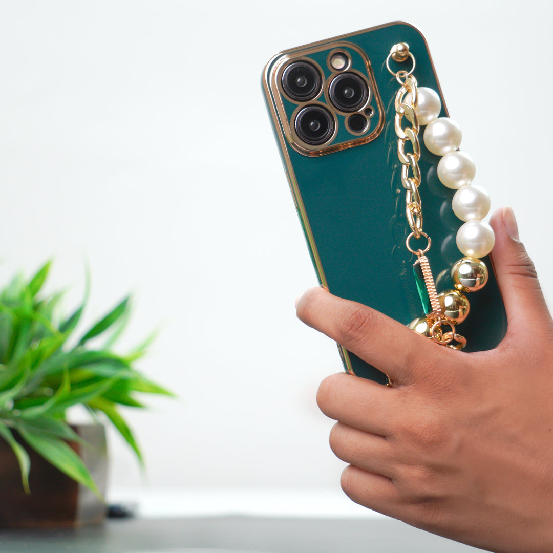 Peeperly Bold Contrast Vibrant Case with Pearl Bracelet - view 4