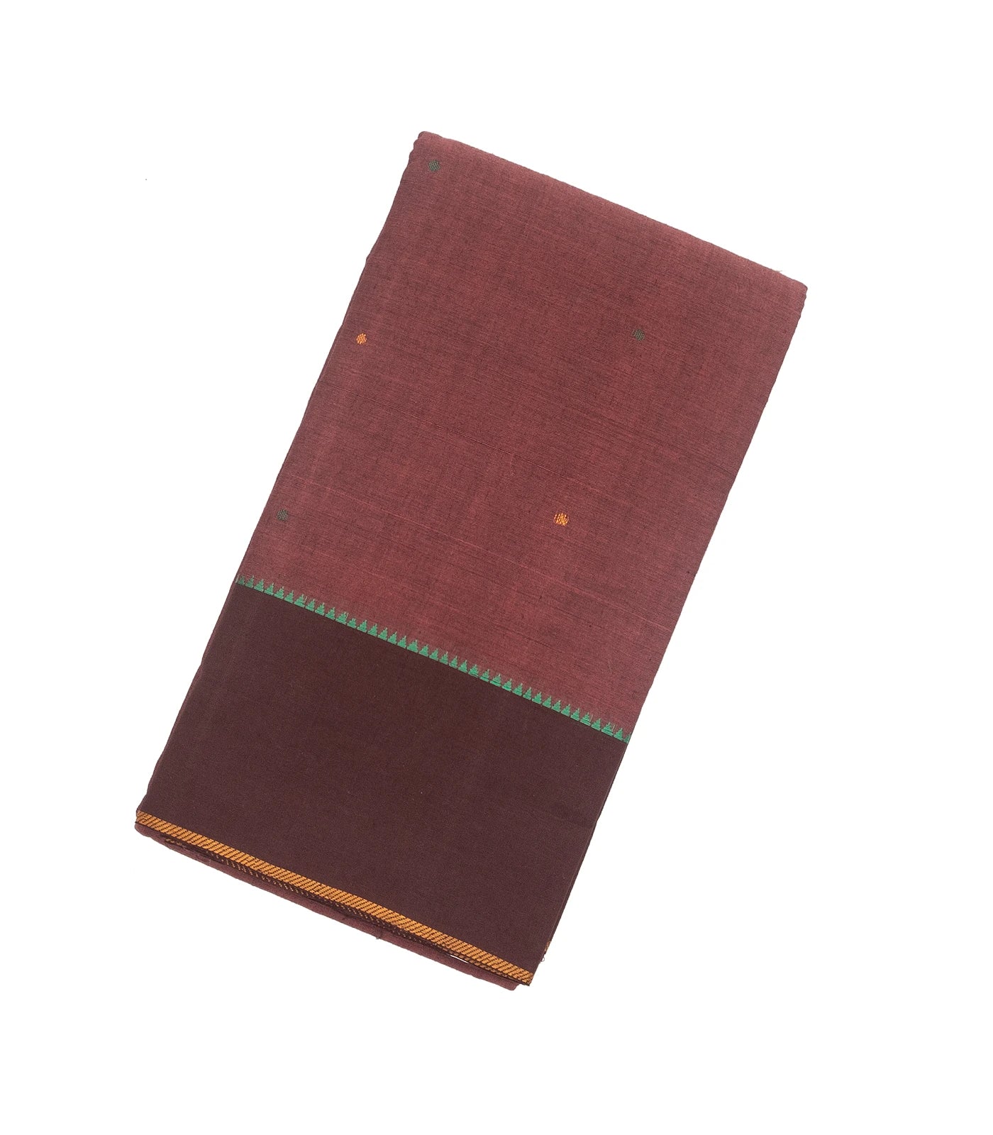 RmKV Dusty Pink Handloom Kanchi Cotton Saree With Coin Buttas