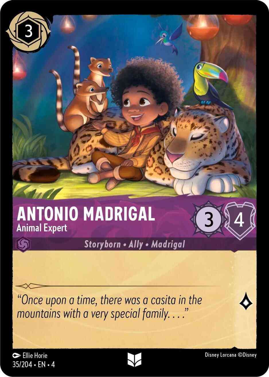 Return cold foil – Lorcana Antonio Madrigal - Animal Expert - 35/204 [Ursula's Return] [Cold Foil]