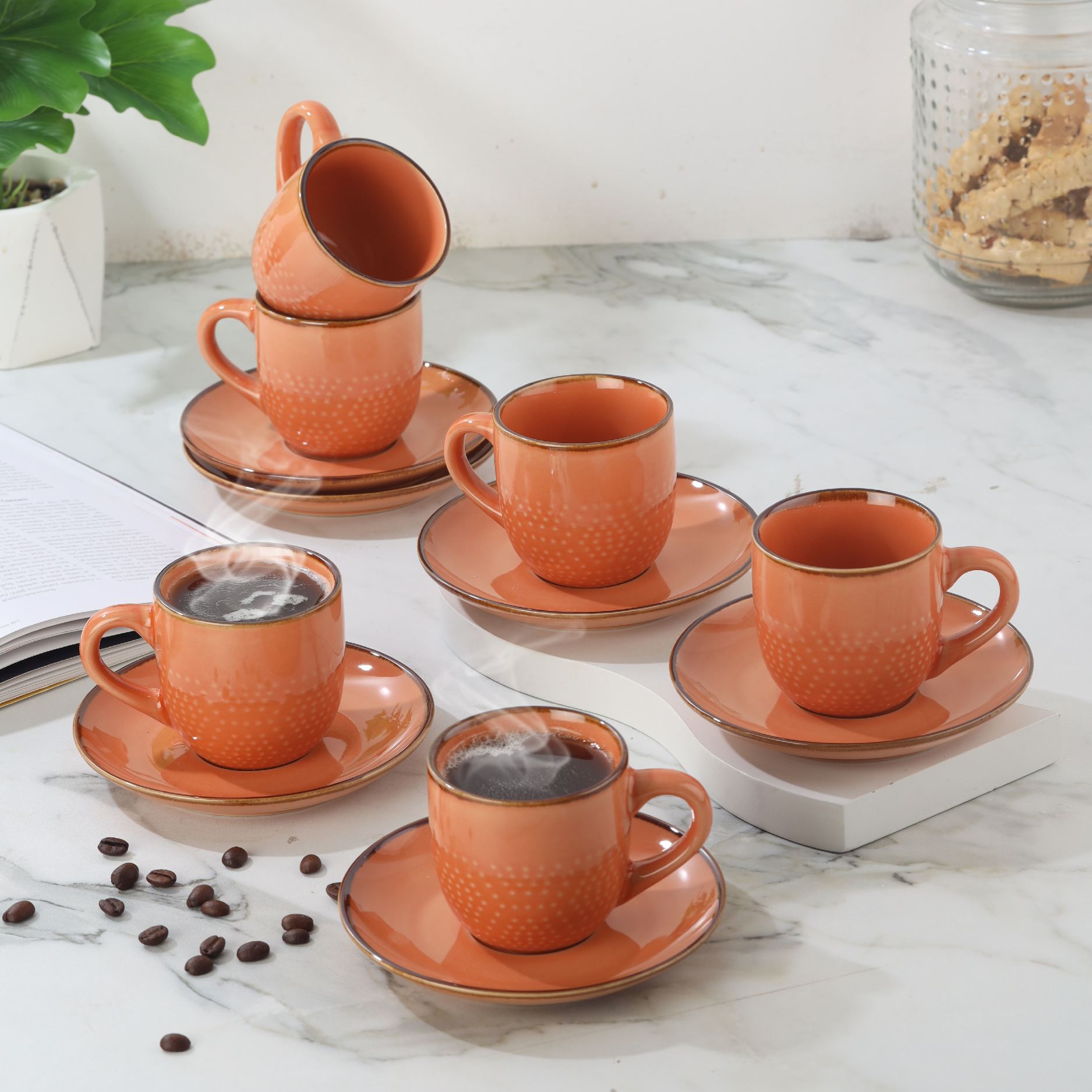 Cello Hampshire 6 Pieces Ceramic Cup & Saucer - view 2
