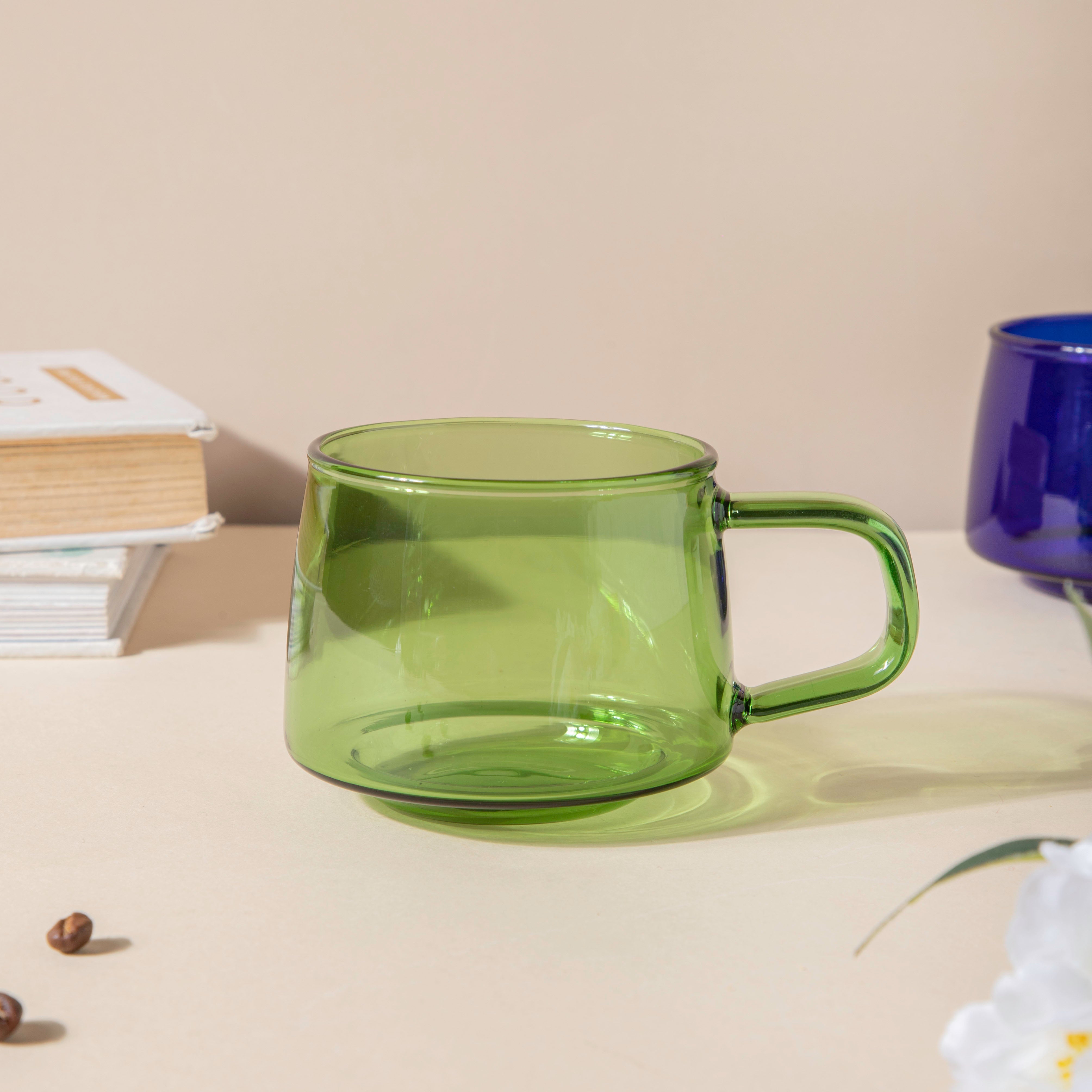 Nestasia Borosilicate Glass Cup Green