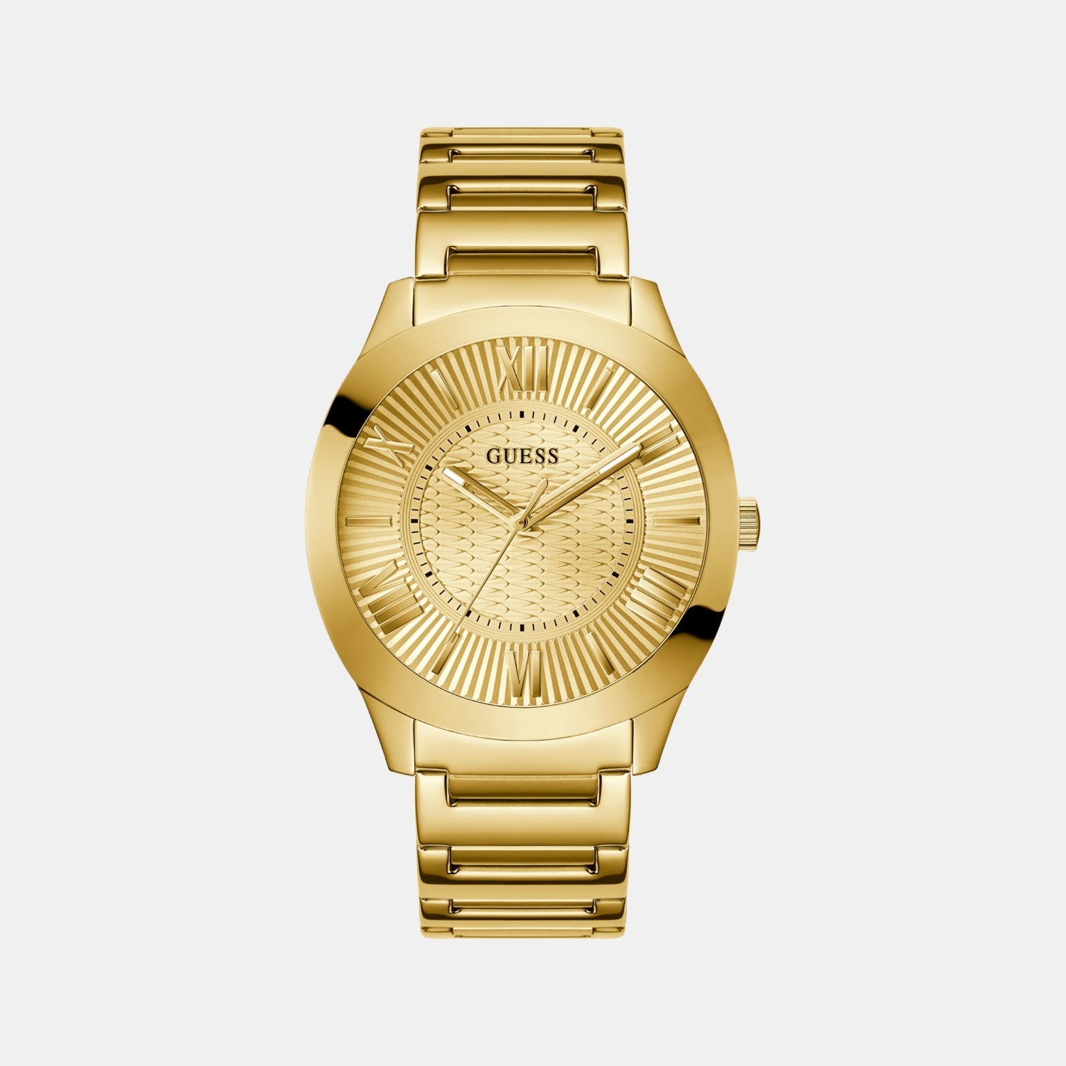 Guess Dress Men Quartz Champagne Dial Analog Stainless Steel Watch GW0727G1