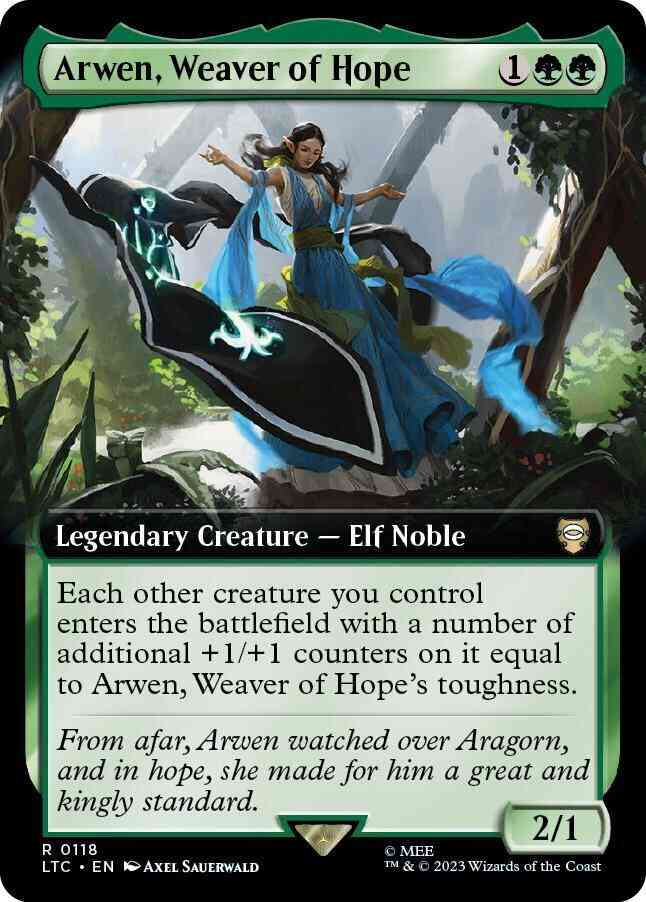 Magic Arwen, Weaver of Hope [118] [Extended Art] [The Lord of the Rings: Tales of Middle-earth: Commander] [Non-Foil]