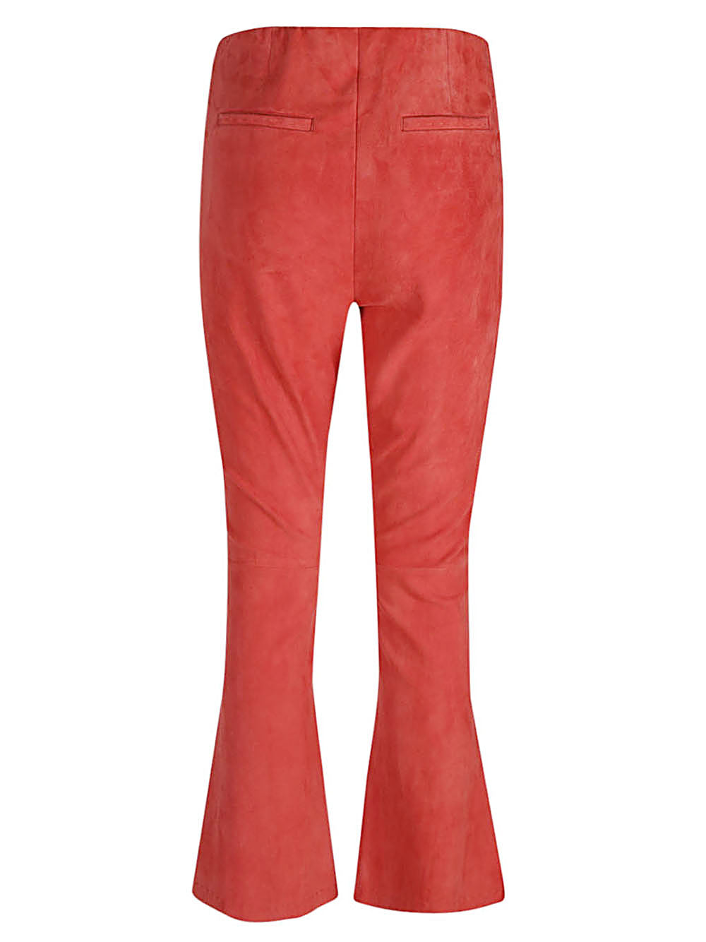 Via Masini 80 Flared cropped suede trousers - view 2