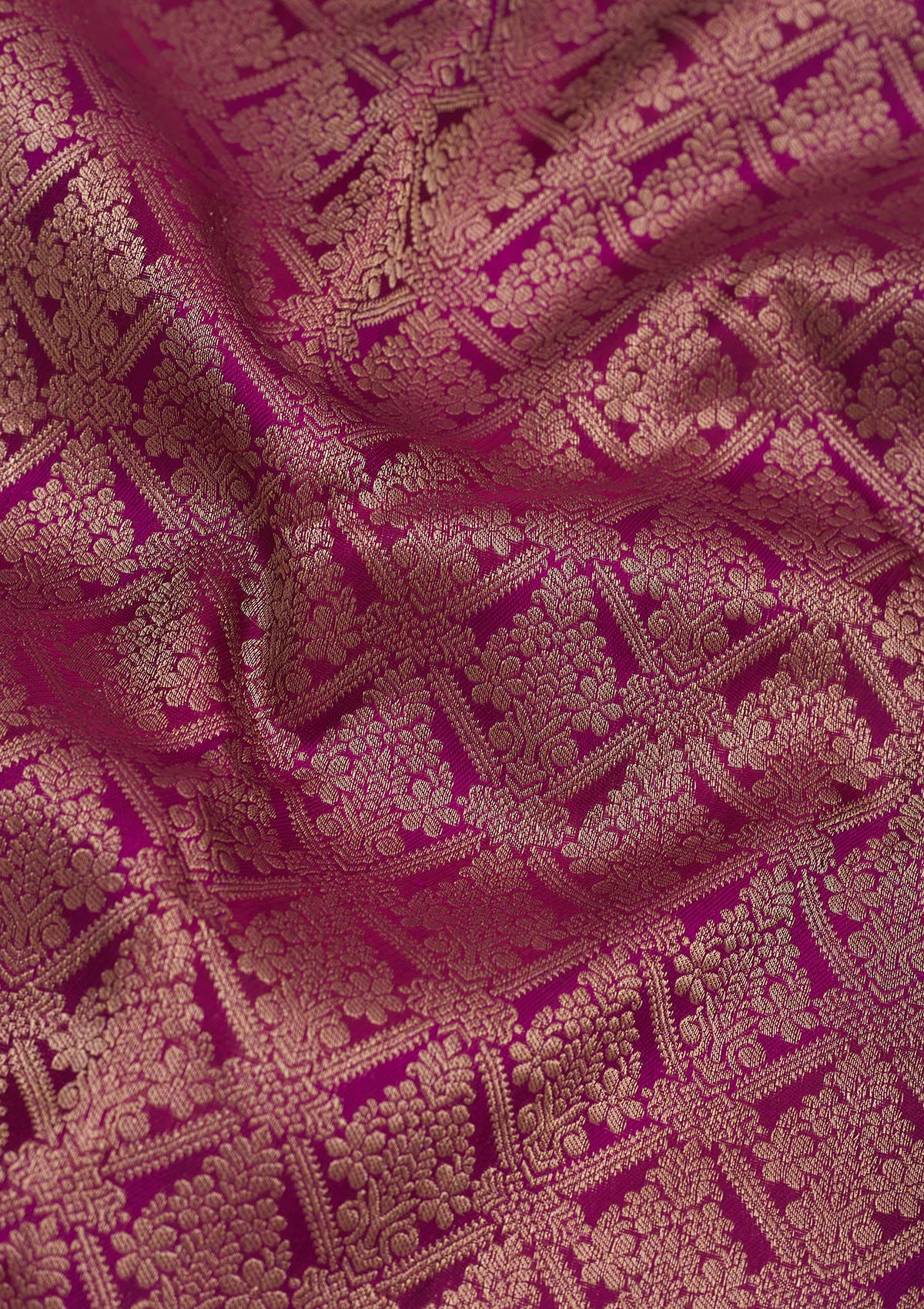 Koskii Wine Zariwork Pure Silk Saree – Women's - view 2
