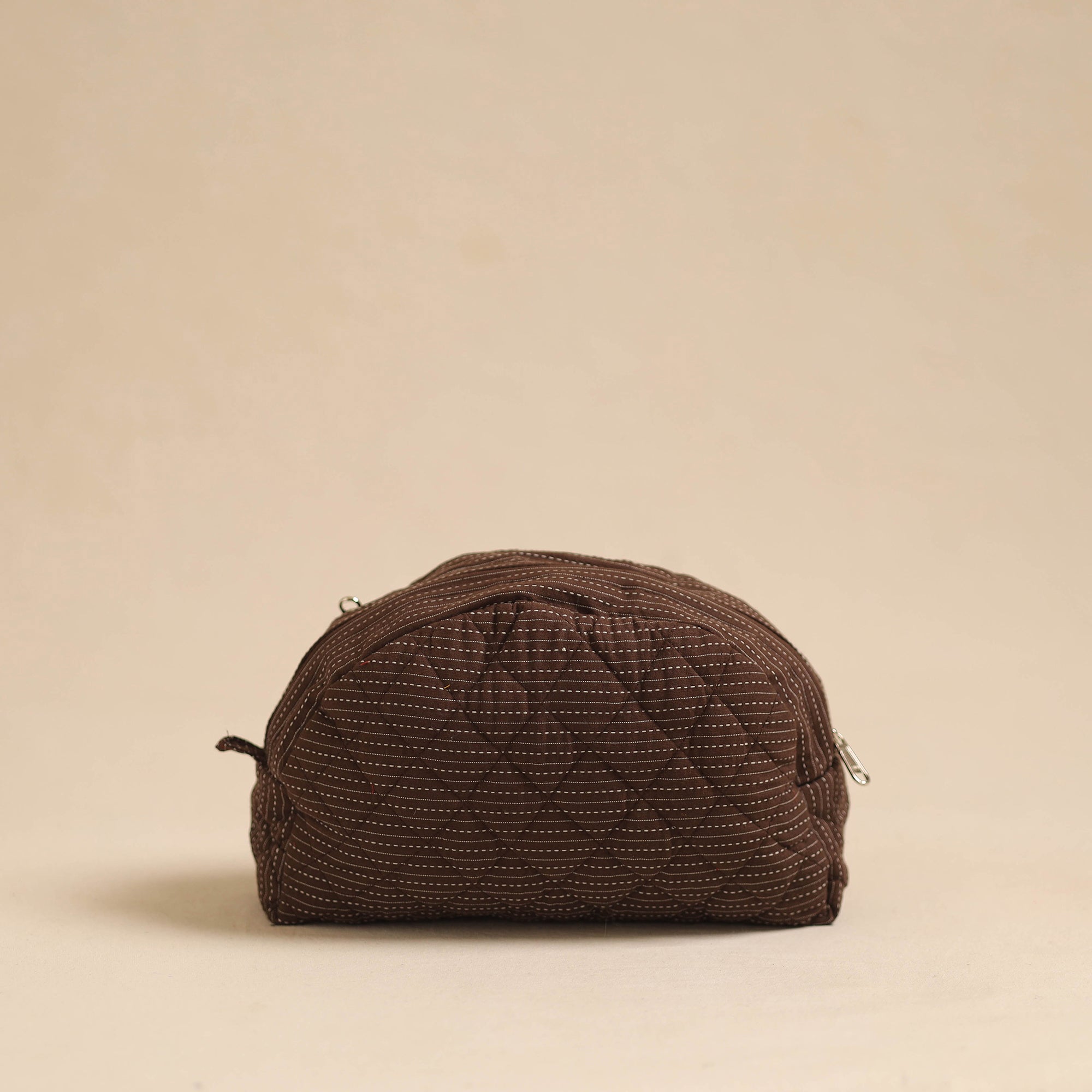NOORI BAZAR Brown - Handcrafted Cotton Quilted Cosmetic Pouch 02 - view 3