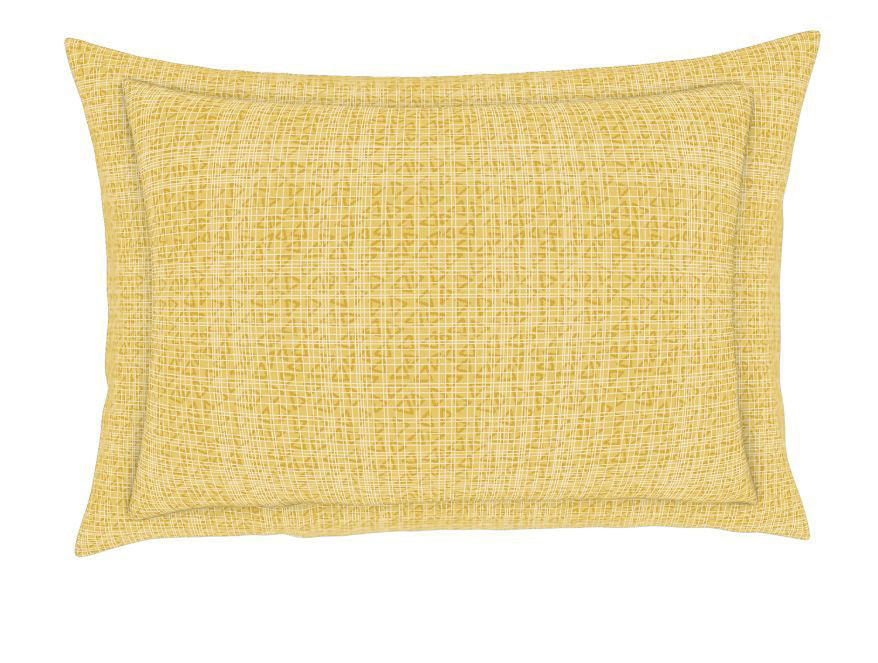 Spaces India Geometric Lemon - Yellow 100% Cotton Double Bedsheet - Atrium By Spaces - view 5