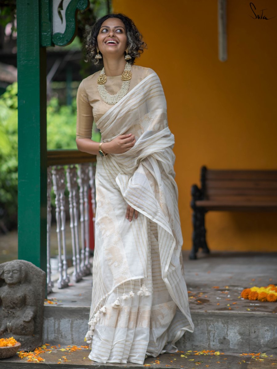 Women's sarees – suta.in Airavatam – Women's