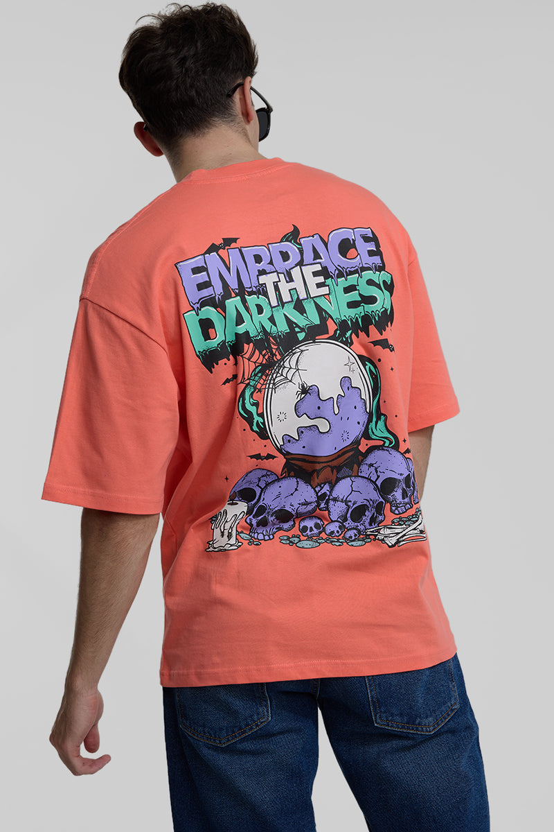 SNITCH Embrace The Darkness Oversized Printed T-Shirt