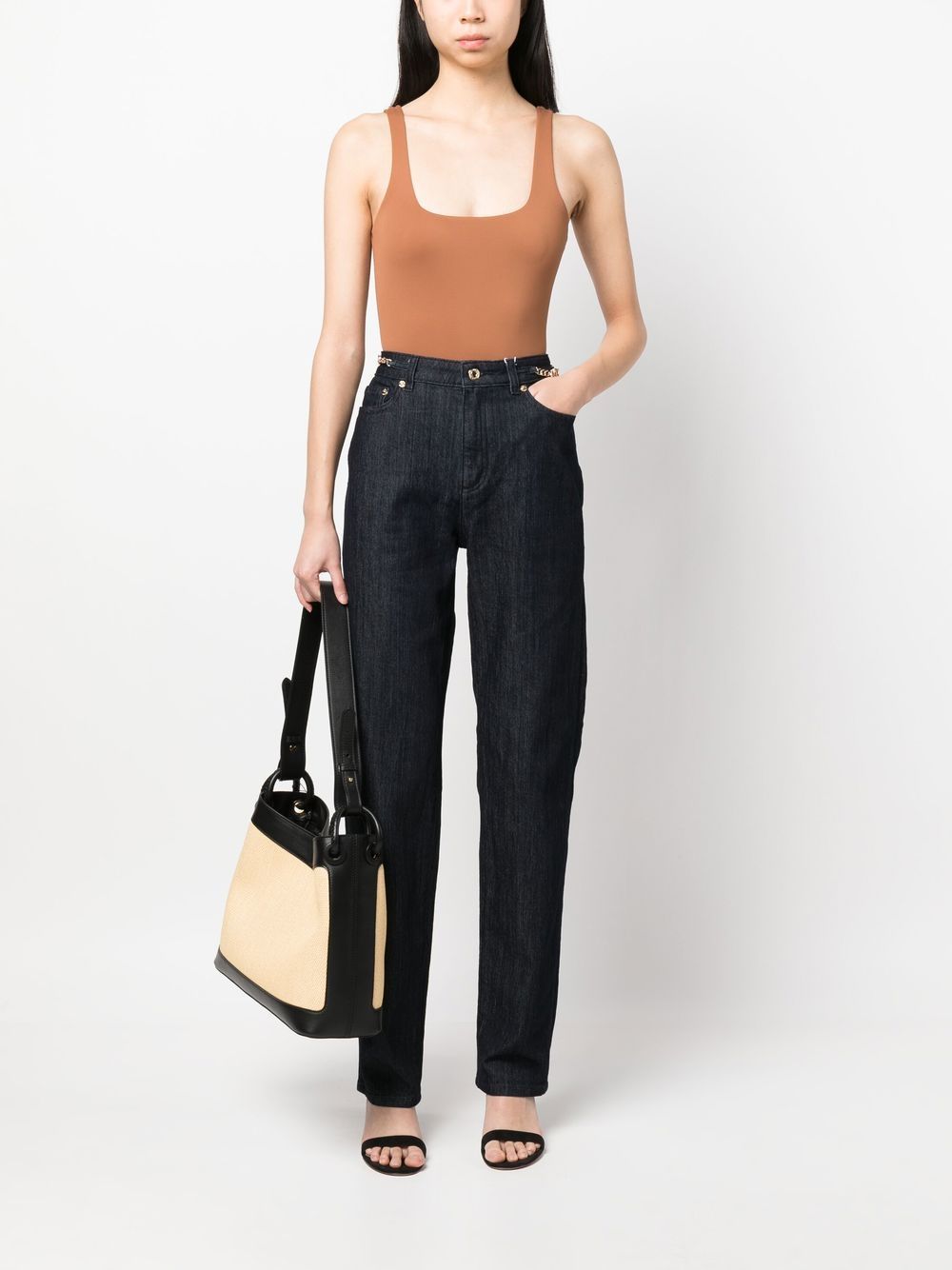 Mmk Cropped denim jeans - view 5