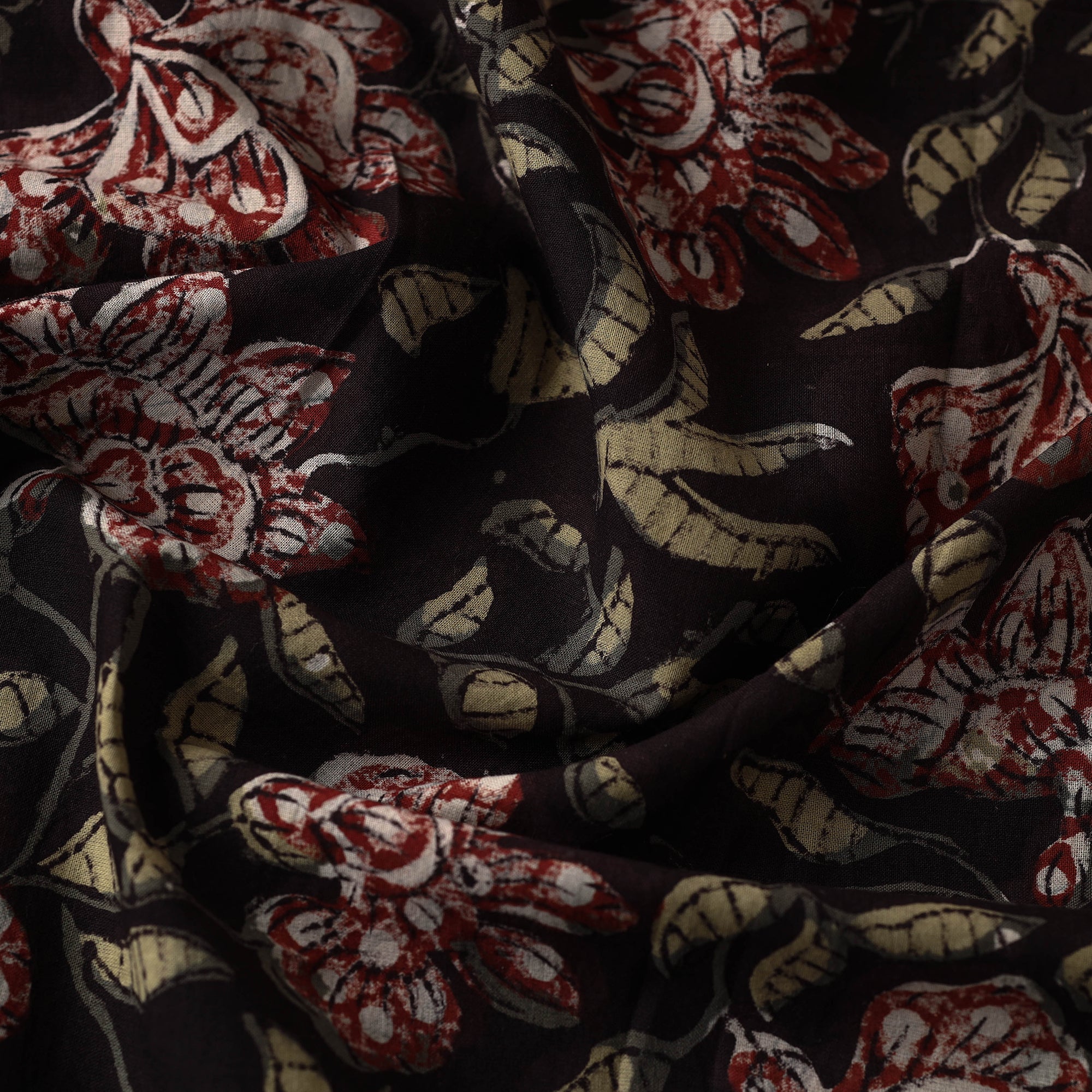 HAVELI CHRONICLES Black - Jahota Block Printed Cotton Fabric 12 - view 3