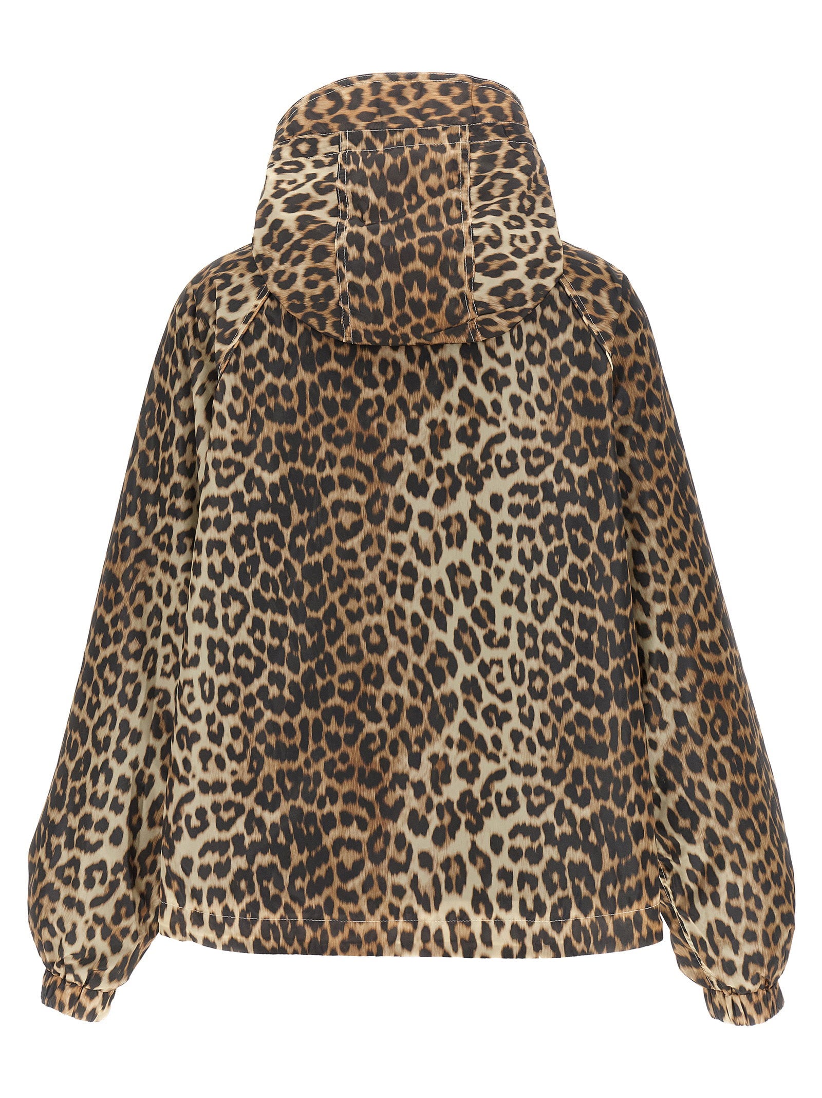 Ganni Leopard Print Nylon Windbreaker – 100% nylon - view 2