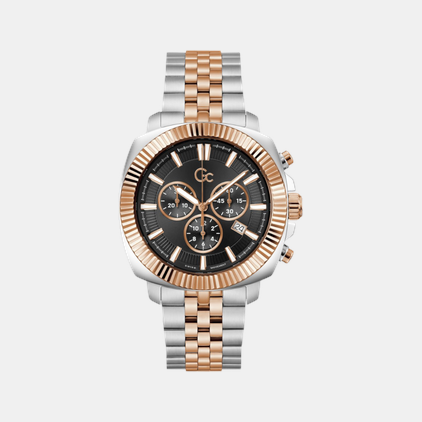 GC Flair Coussin Men Quartz Black Dial Chronograph Stainless Steel Watch Z46001G2MF - view 2