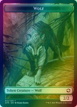Magic Boo Token (10) // Wolf Token (14) [Adventures in the Forgotten Realms: Tokens] [Foil] - view 2