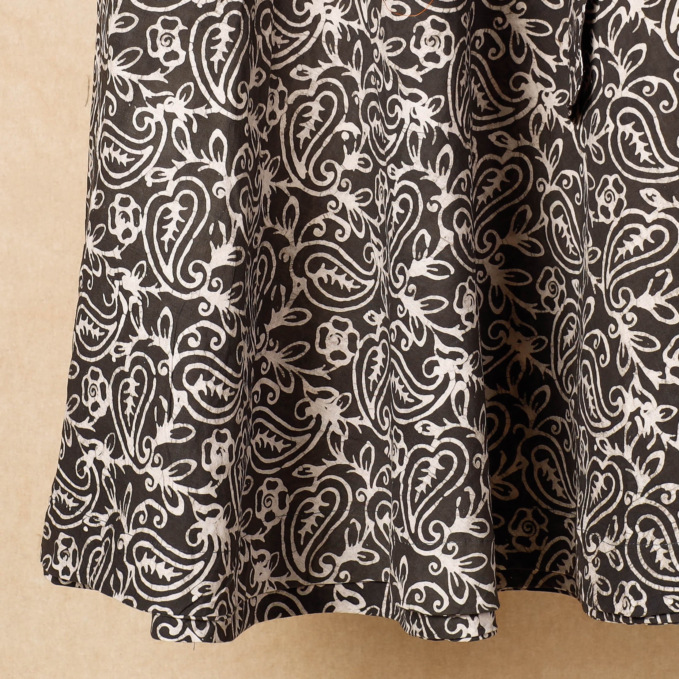 NOORI BAZAR Brown - Hand Batik Printing Cotton Wrap Around Skirt - view 4
