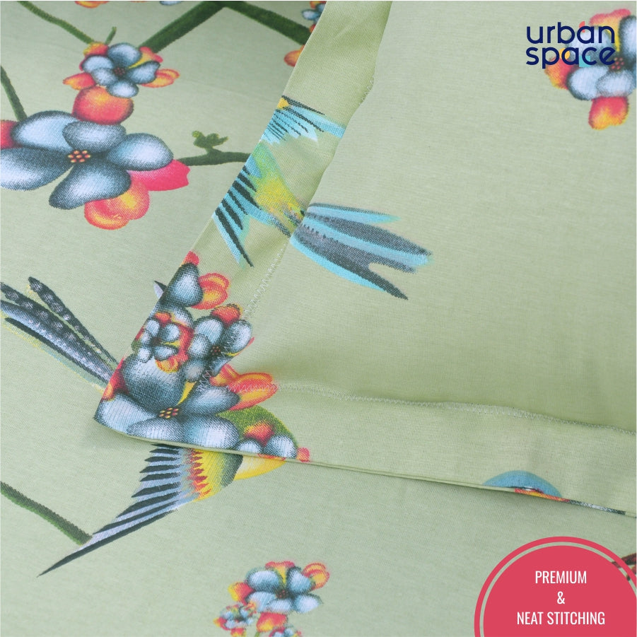 Urban Space -Home Furnishing Store Fitted King Size Cotton Bedsheet - Sparrow Mint Green - view 7