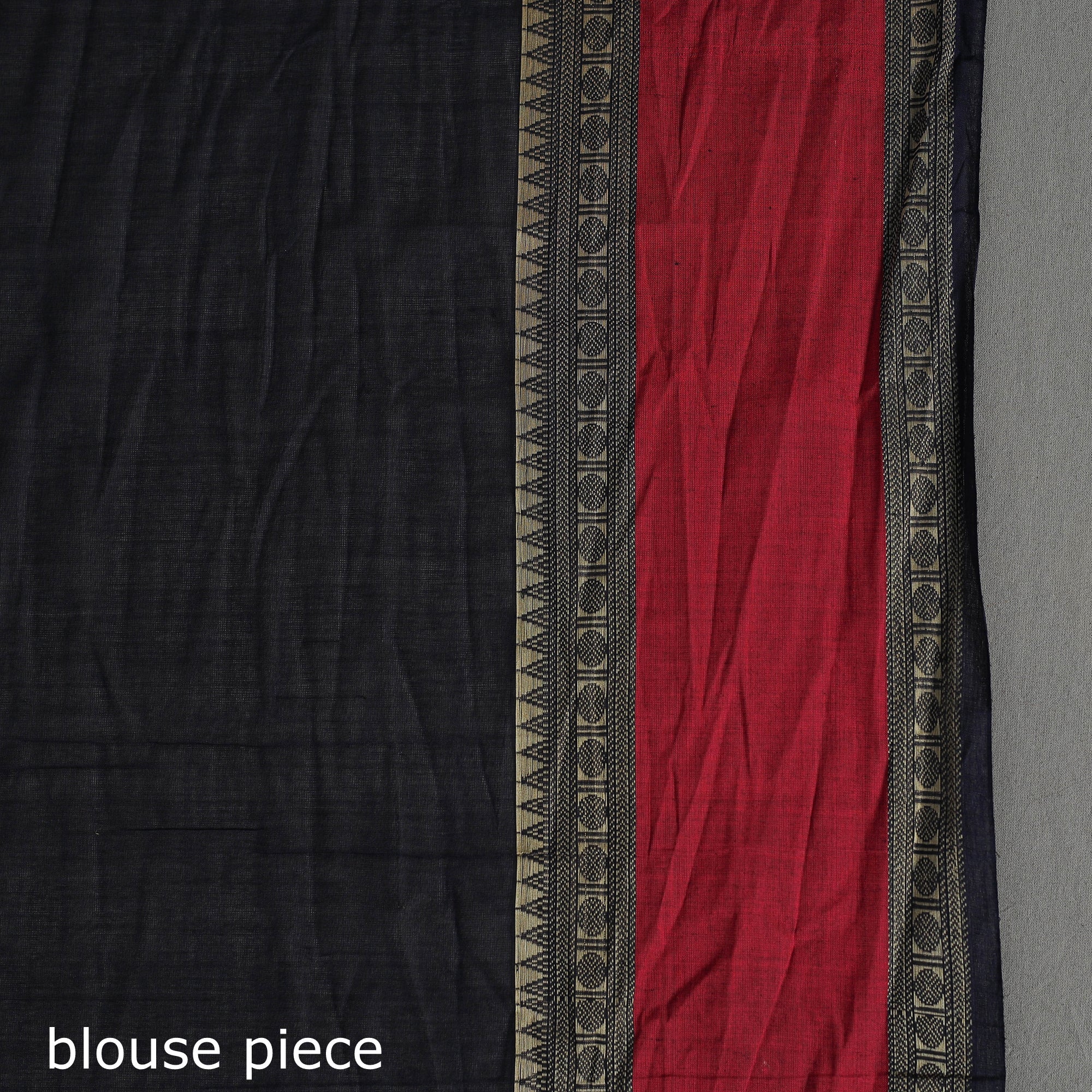 SOUTH KARGHA Black - Handloom Cotton Thread Border Kanchipuram Saree 10 - view 6