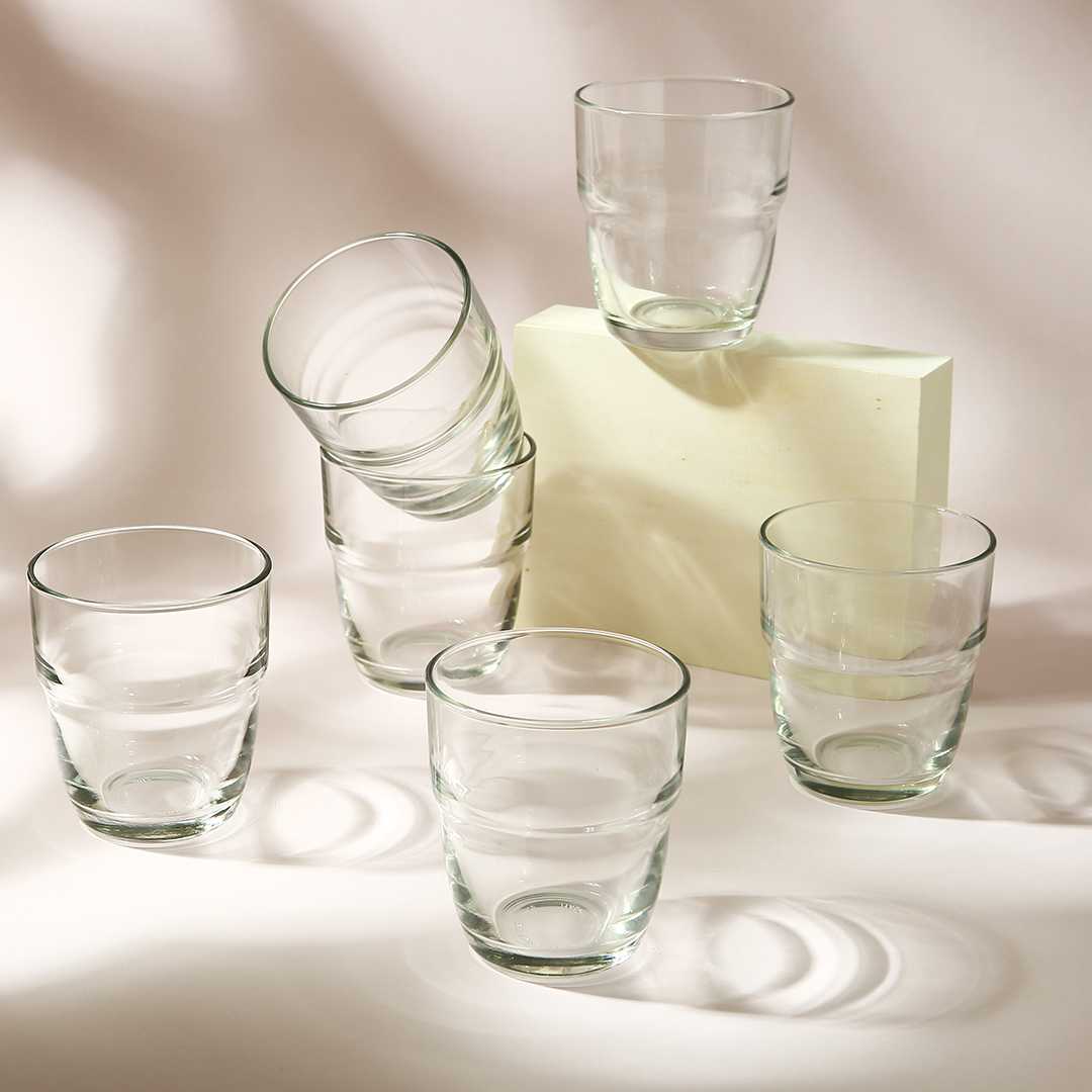 Wonderchef Bormioli Water Tumbler - Clear - 305 ML - Set of 6