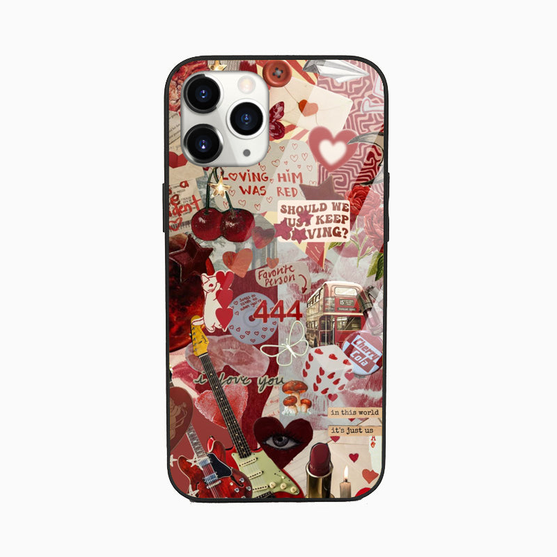 Casebasket Crimson Blaze Aesthetic Glossy Phone Cover