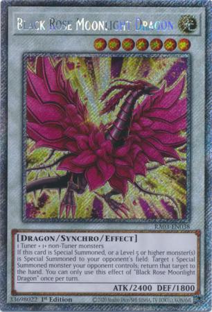 Yu-Gi-Oh! Black Rose Moonlight Dragon - RA03-EN038 - Platinum Secret Rare - 1st Edition