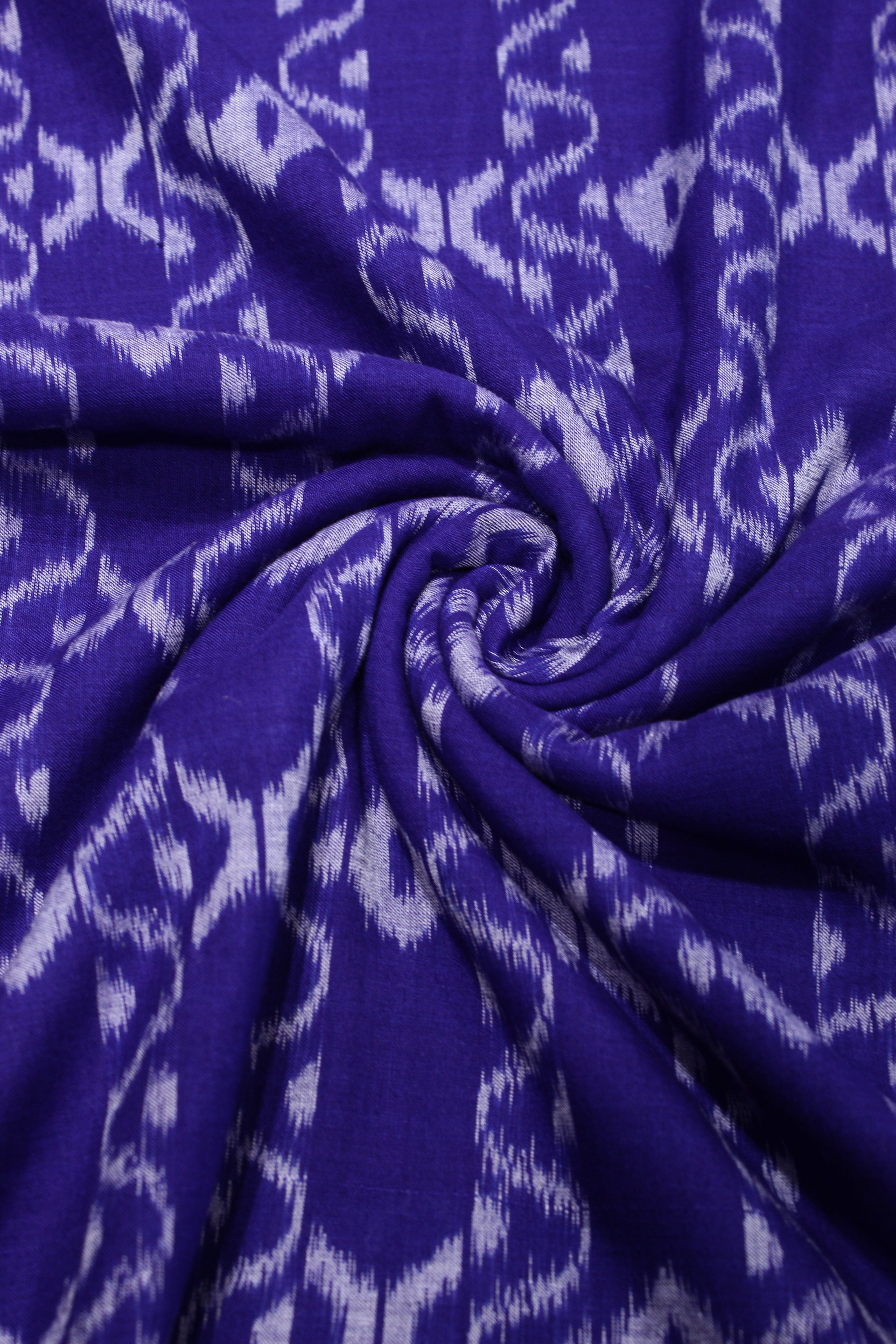 IndianVillèz Blue Sambalpuri Ikat Cotton Fabric