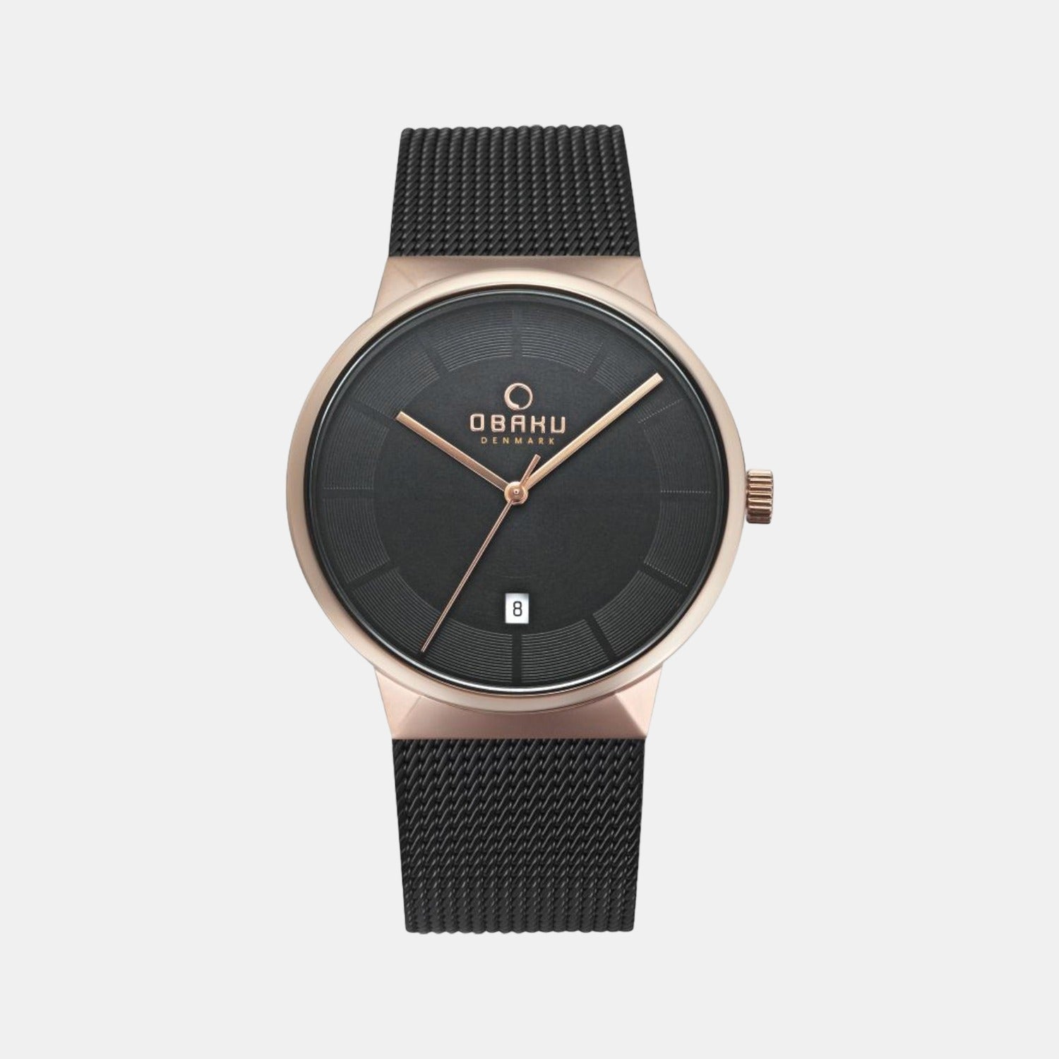Obaku Hav Night Men Quartz Black Dial Analog Stainless Steel Watch V200GDVBMB