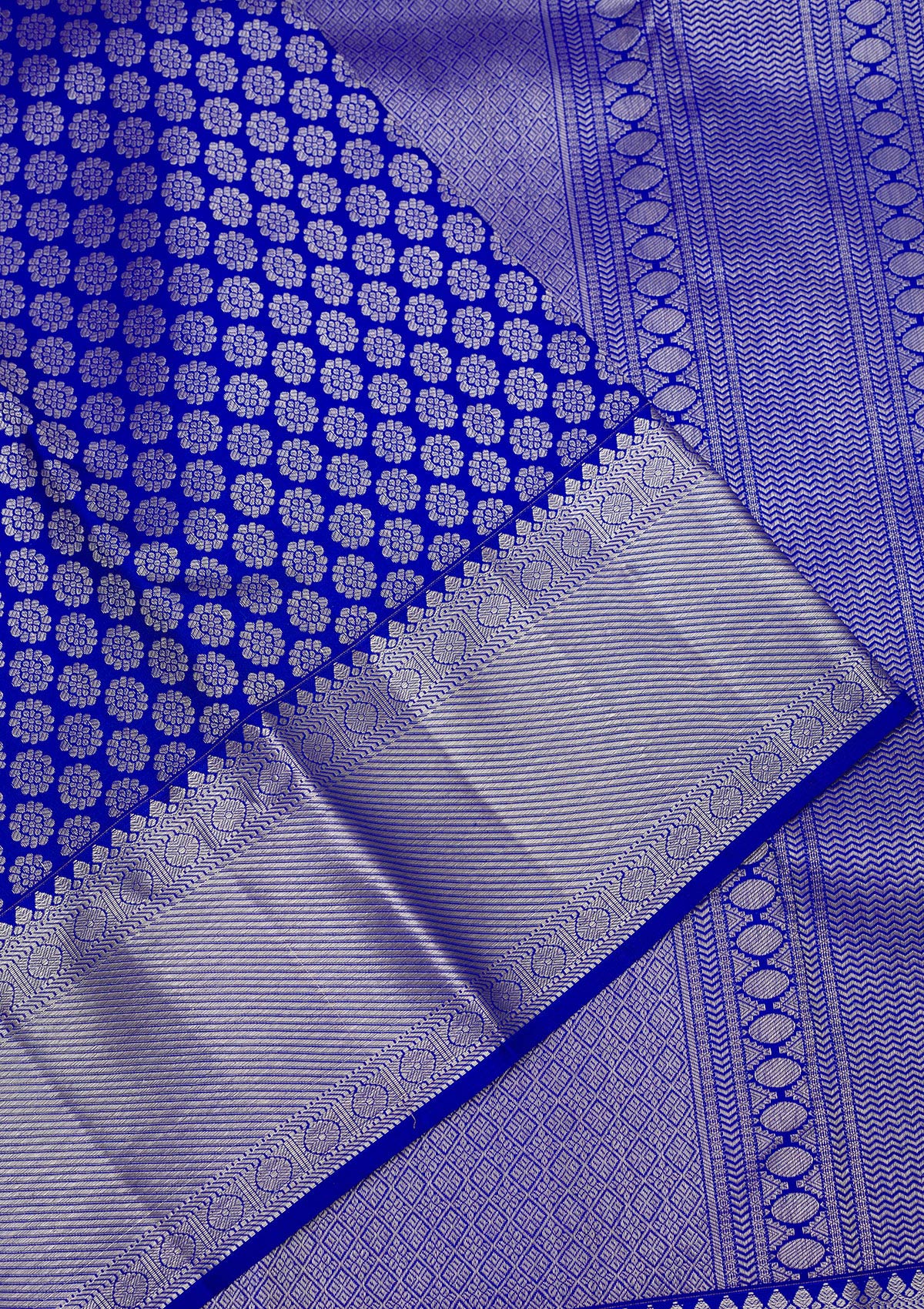 Koskii Blue Zariwork Pure Silk Saree – Women's - view 4