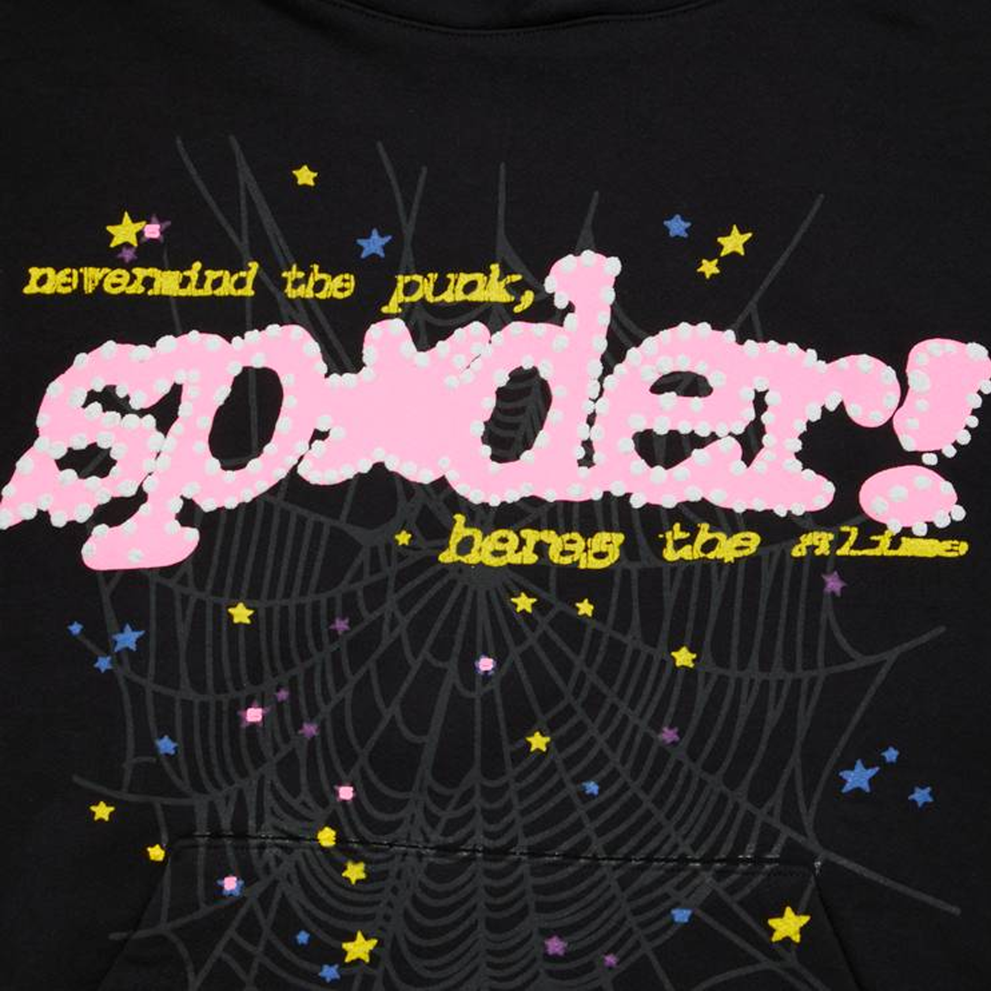 Sp5der P*NK V2 Hoodie Black - view 3