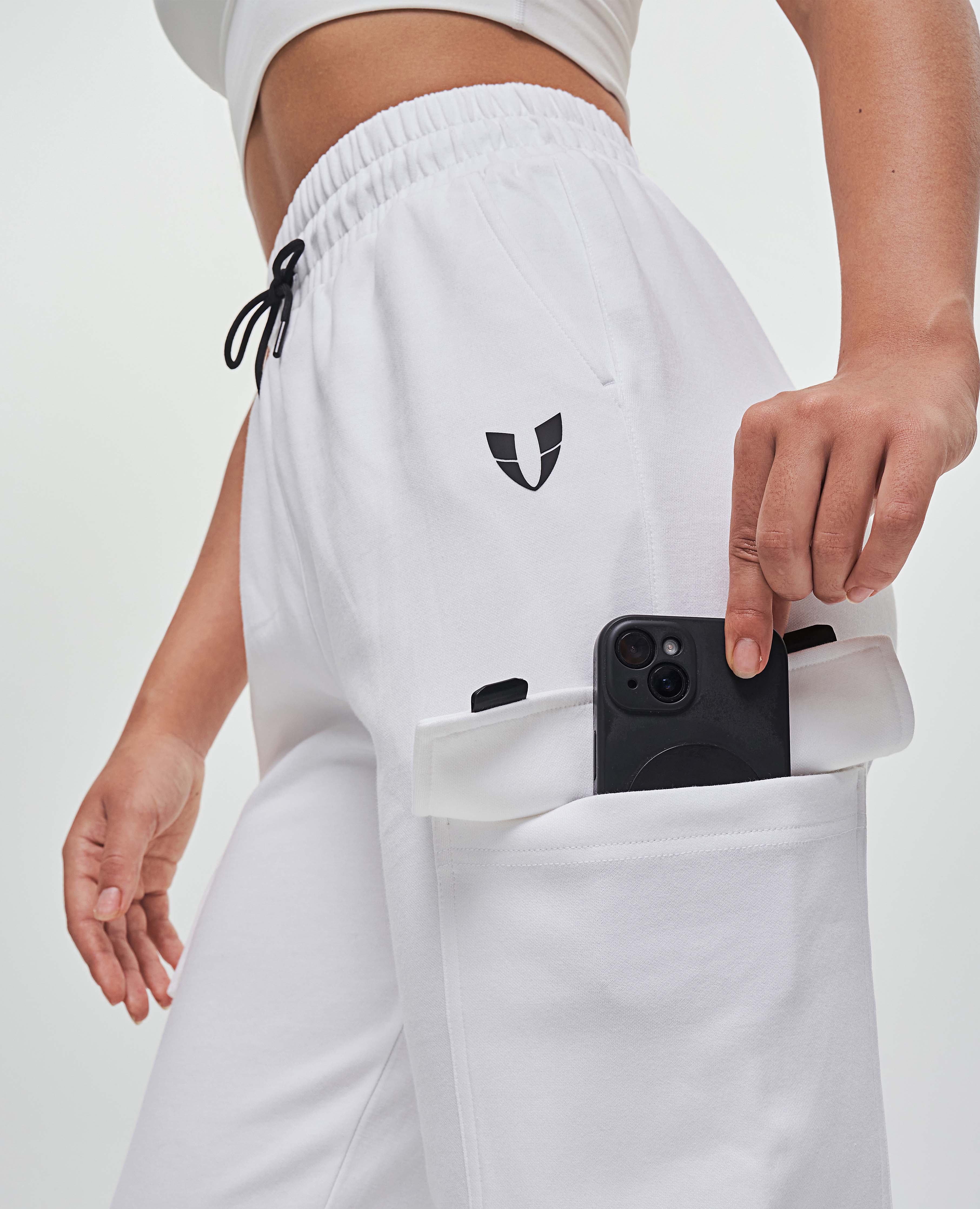 FIRM ABS Loose Fit Cargo Joggers - White - view 4