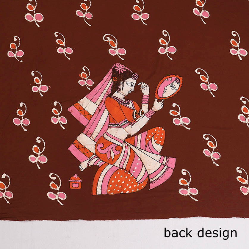 KACHCHH JI CHHAAP Brown - Hand Batik Printing Cotton Blouse Piece - view 3