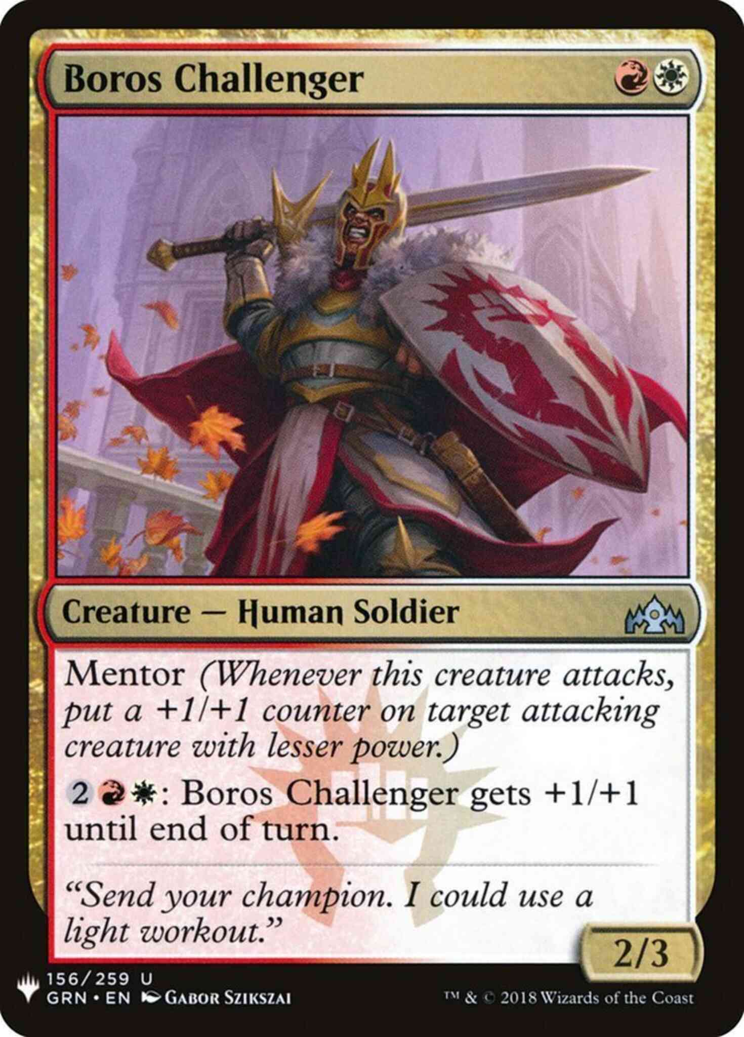 Boros challenger grn-156 – Magic Boros Challenger [GRN-156] [The List] [Non-Foil]